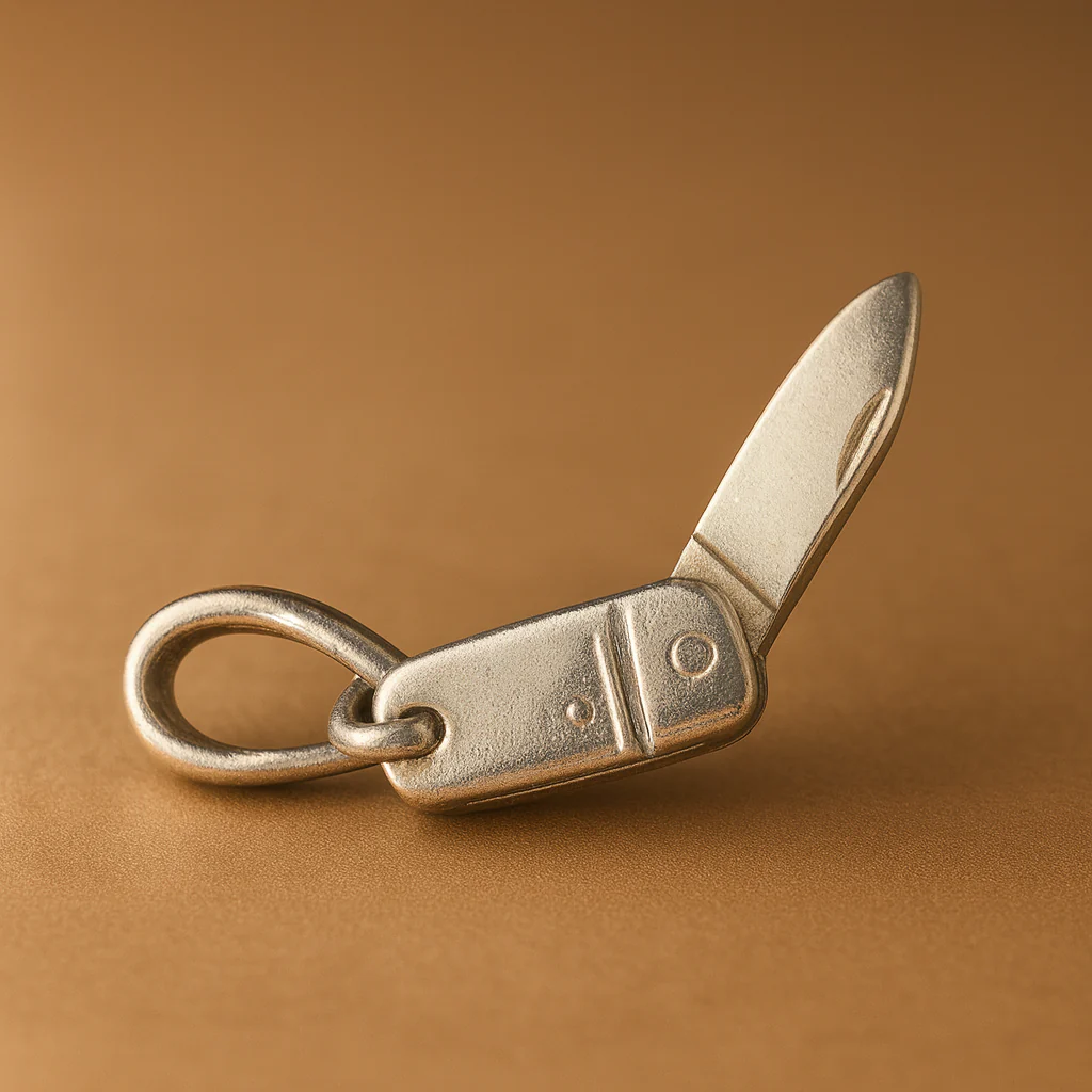 Silver Knife(chaku) Design Pendant - Image 4