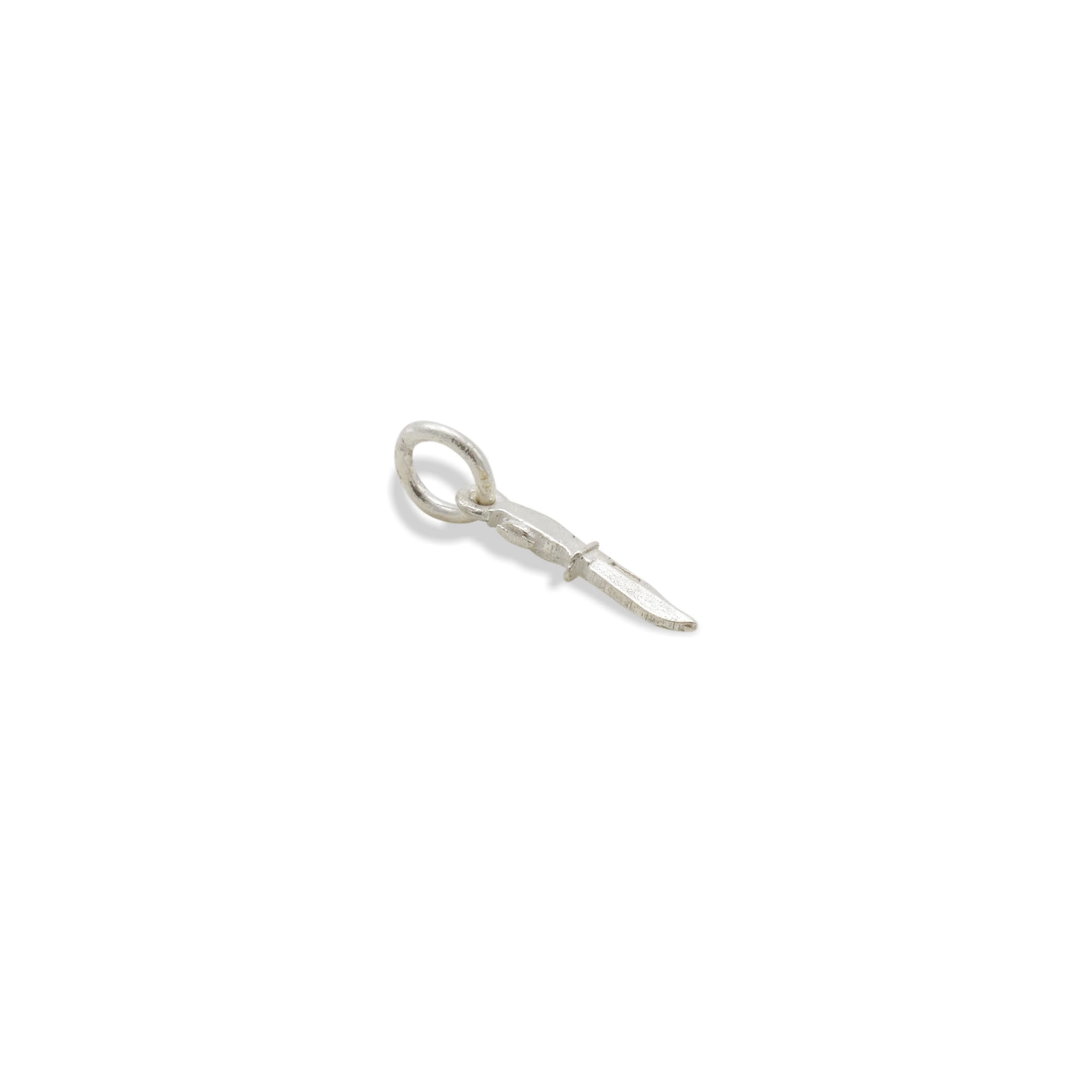 Silver Knife(chaku) Pendant With Chain - Image 6