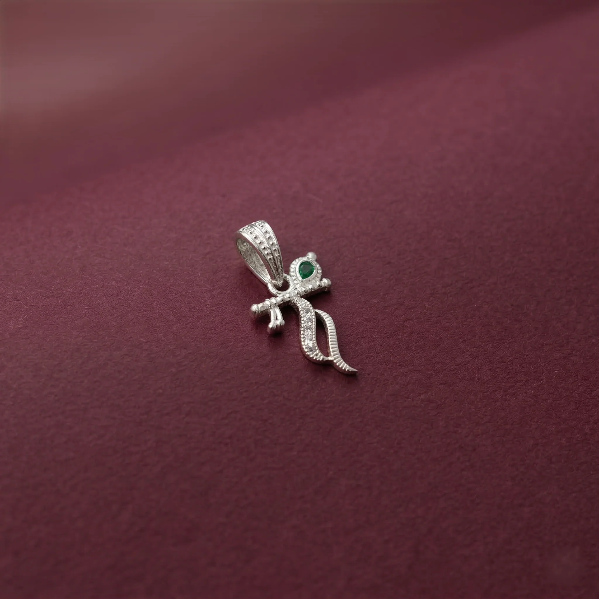 Silver Krishna Flute Pendant for Men & Women - Image 3