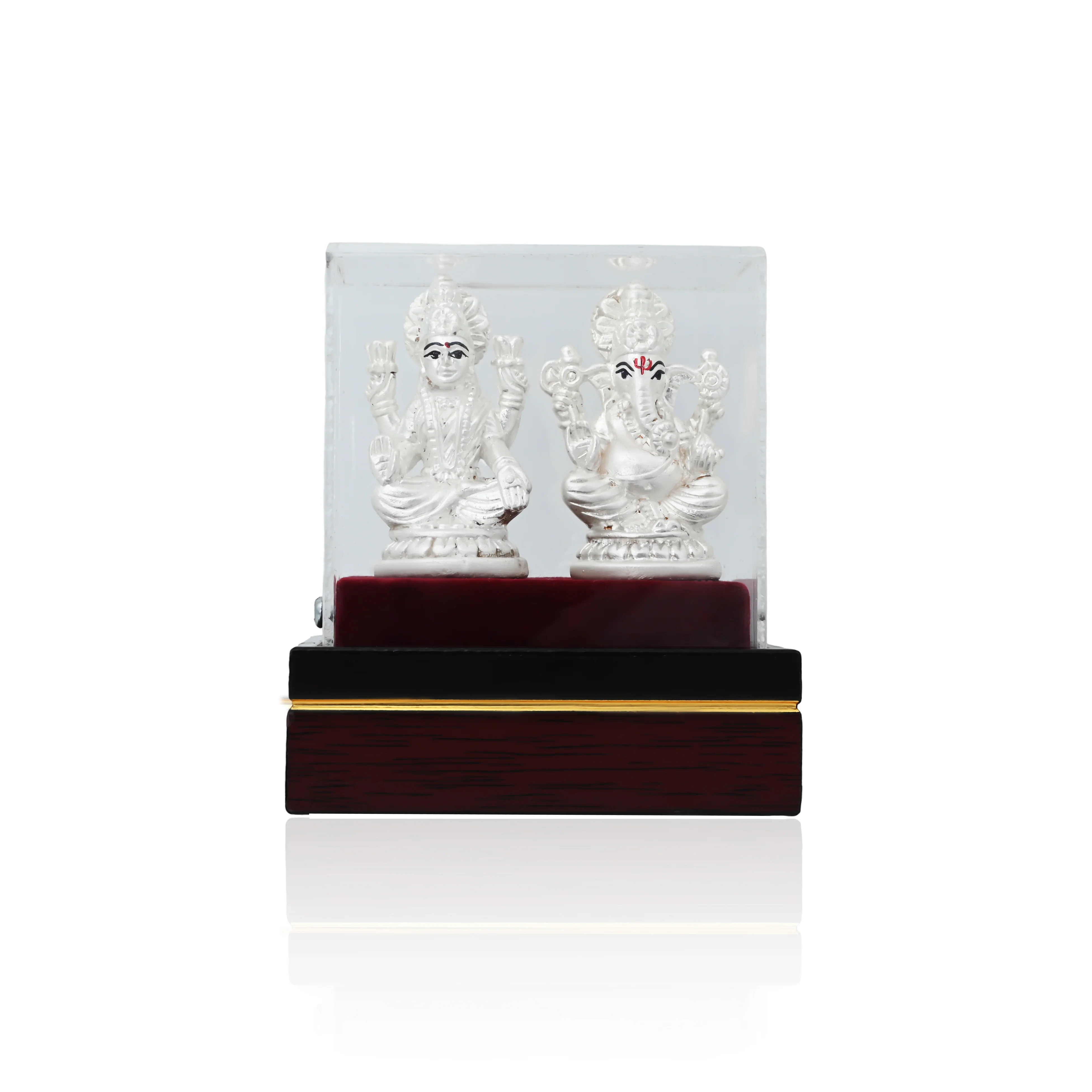 Silver Laxmi Ganesh Idol For Worship, Homedecor or Gift Purpose - Image 2