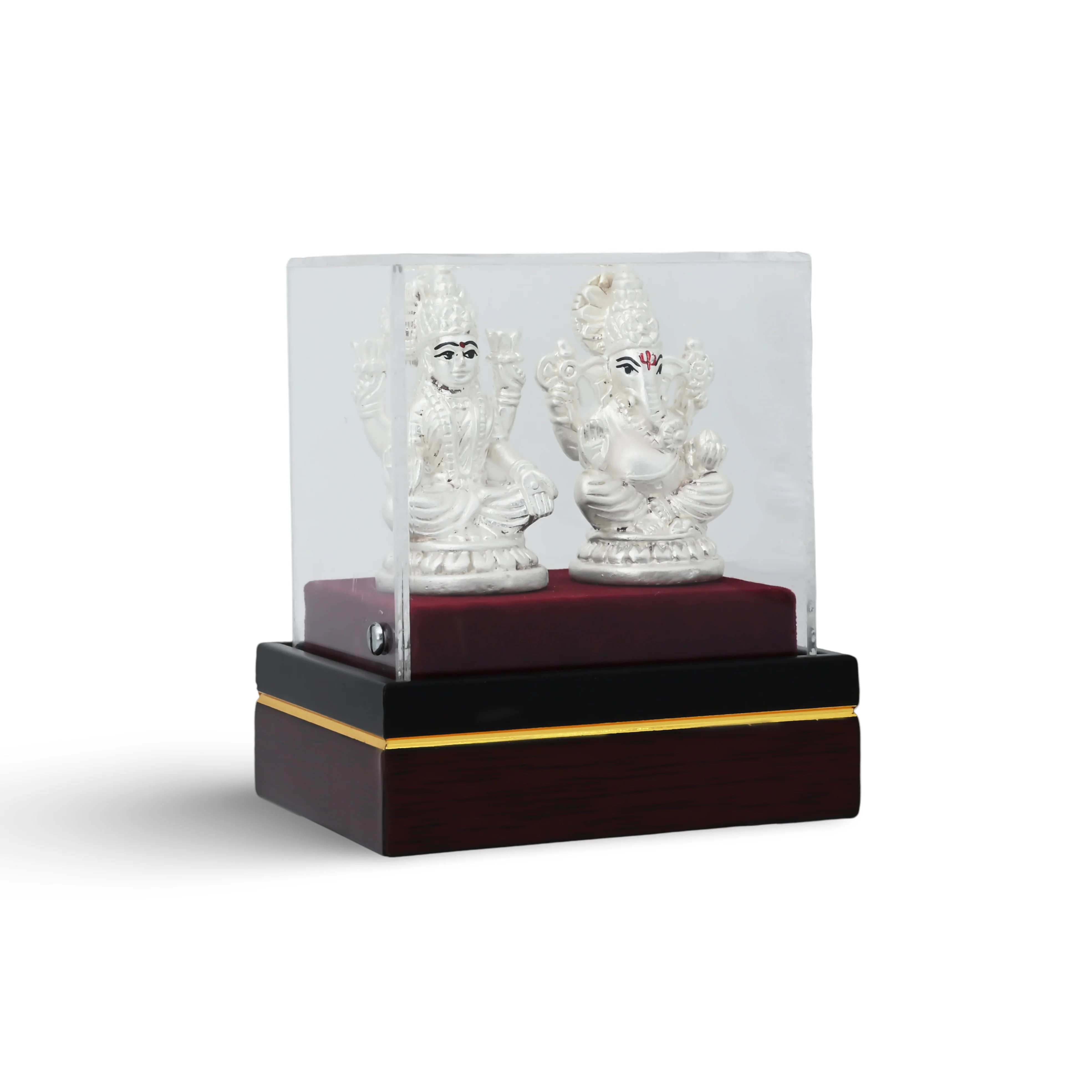Silver Laxmi Ganesh Idol For Worship, Homedecor or Gift Purpose - Image 4