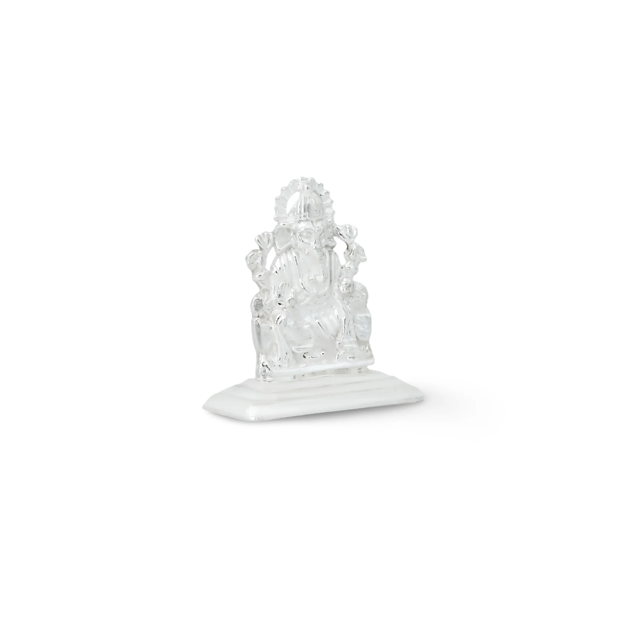 Silver Lord Ganesha Idol For Worship, Homedecor or Gift Purpose - Image 3