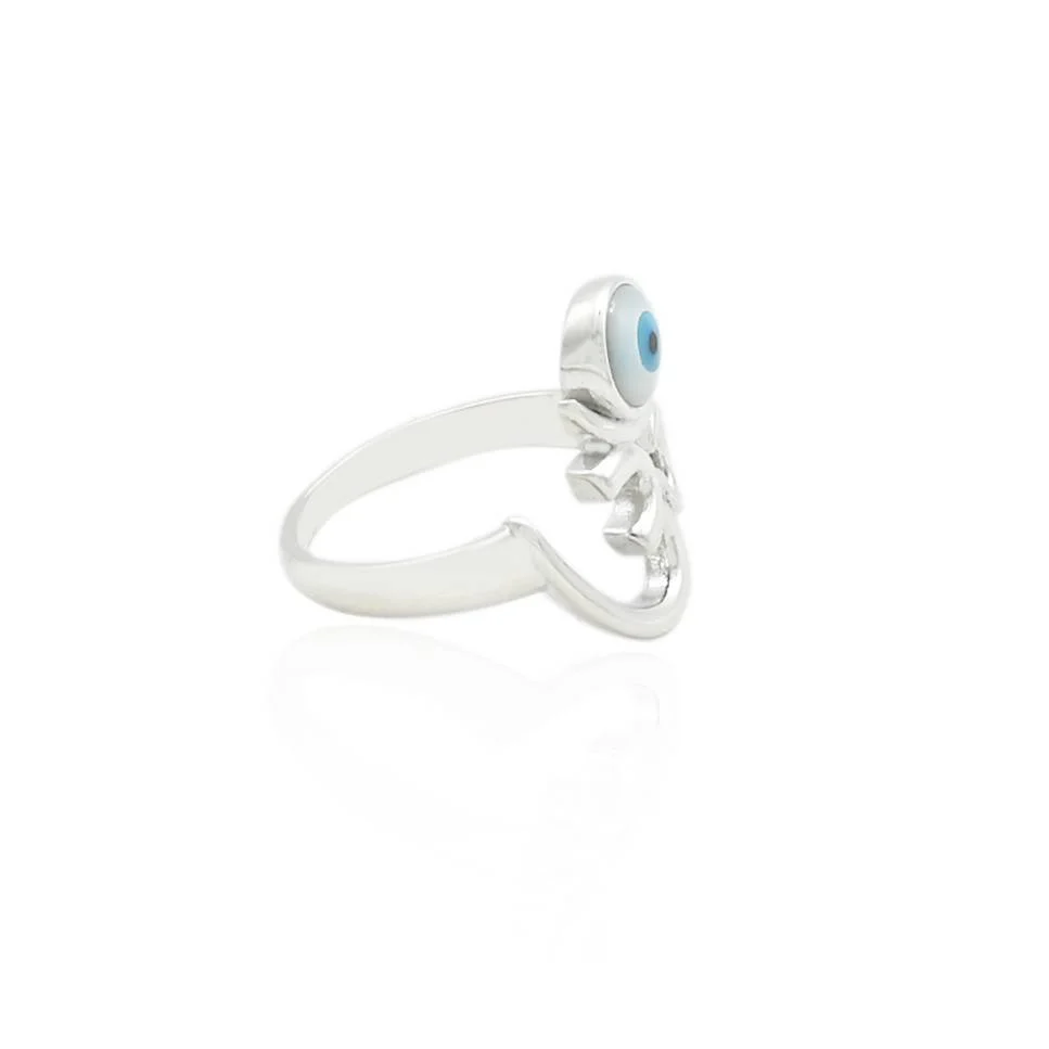 Silver Om Blessing Boys Ring - Image 3
