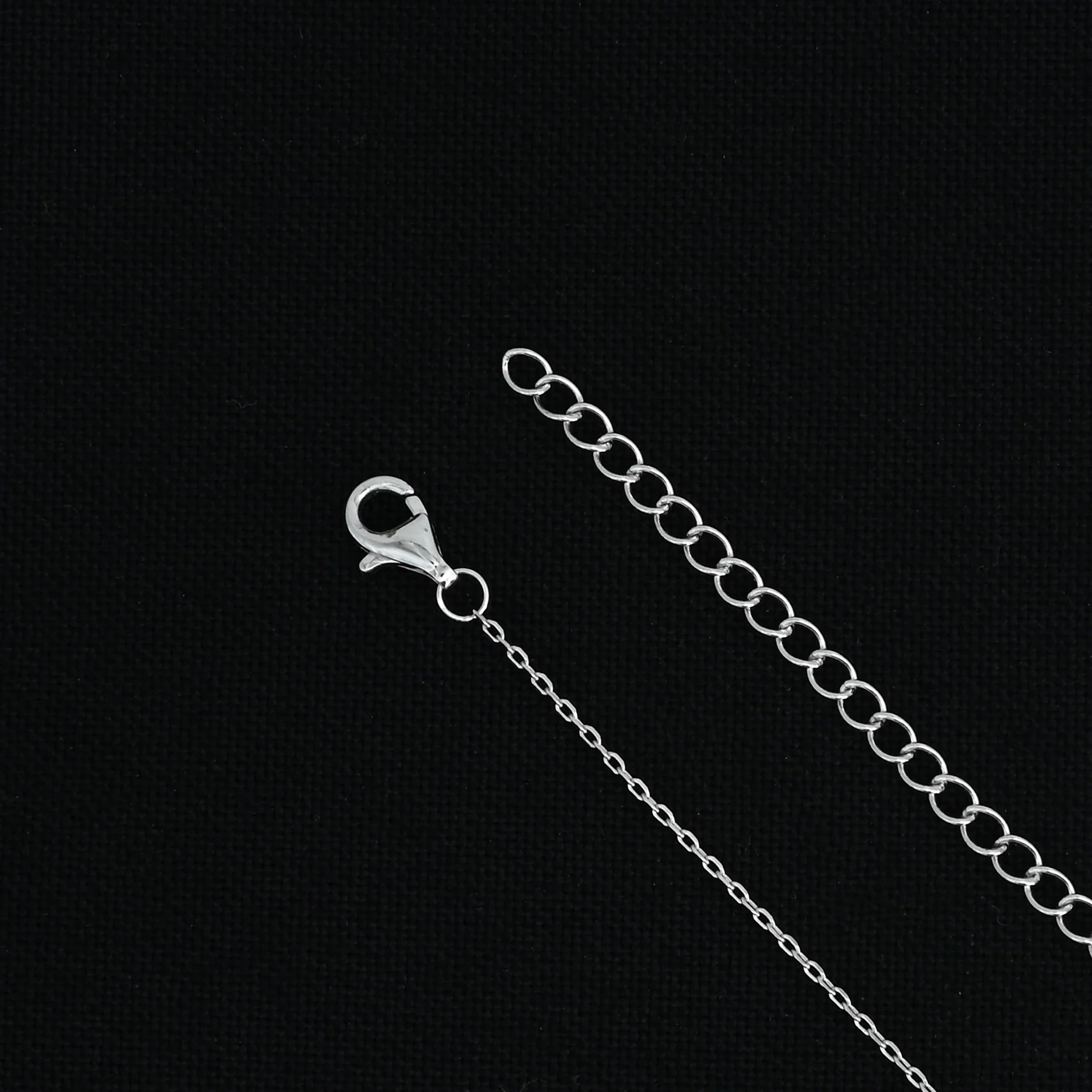 Silver Personalised “N” Symbol Chain With Pendant - Image 3