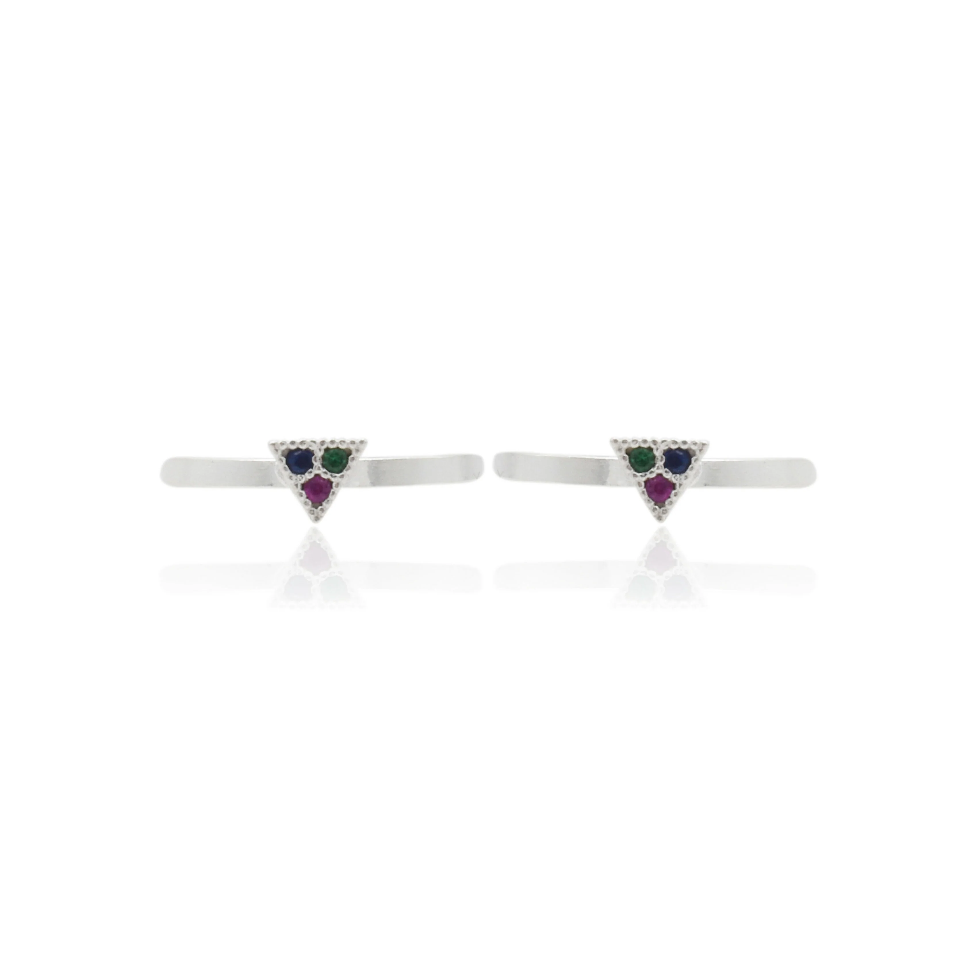 Silver Pink Blossom Trio Bichhiya - Image 3