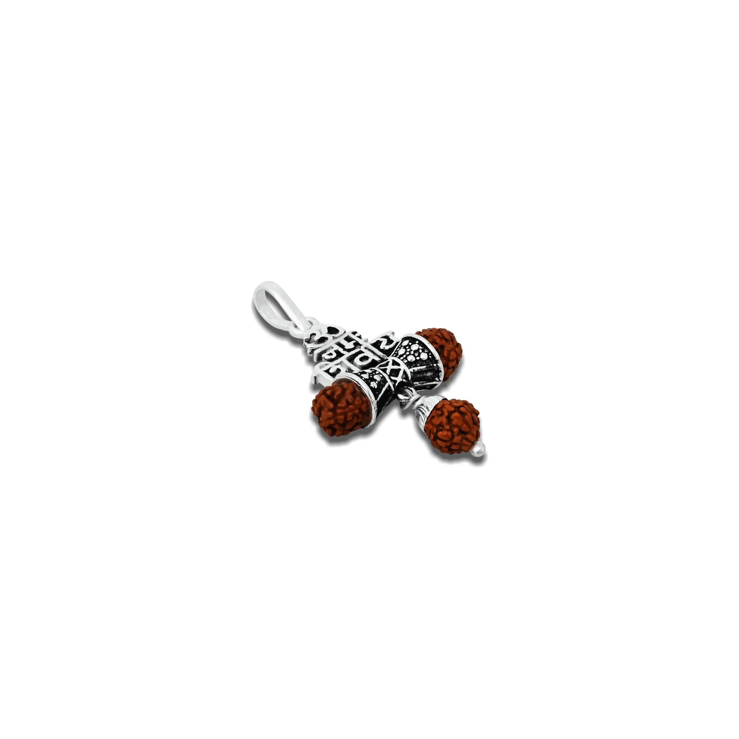 Silver Powerful "ॐ नमः शिवाय" Rudraksha Pendant - Image 3