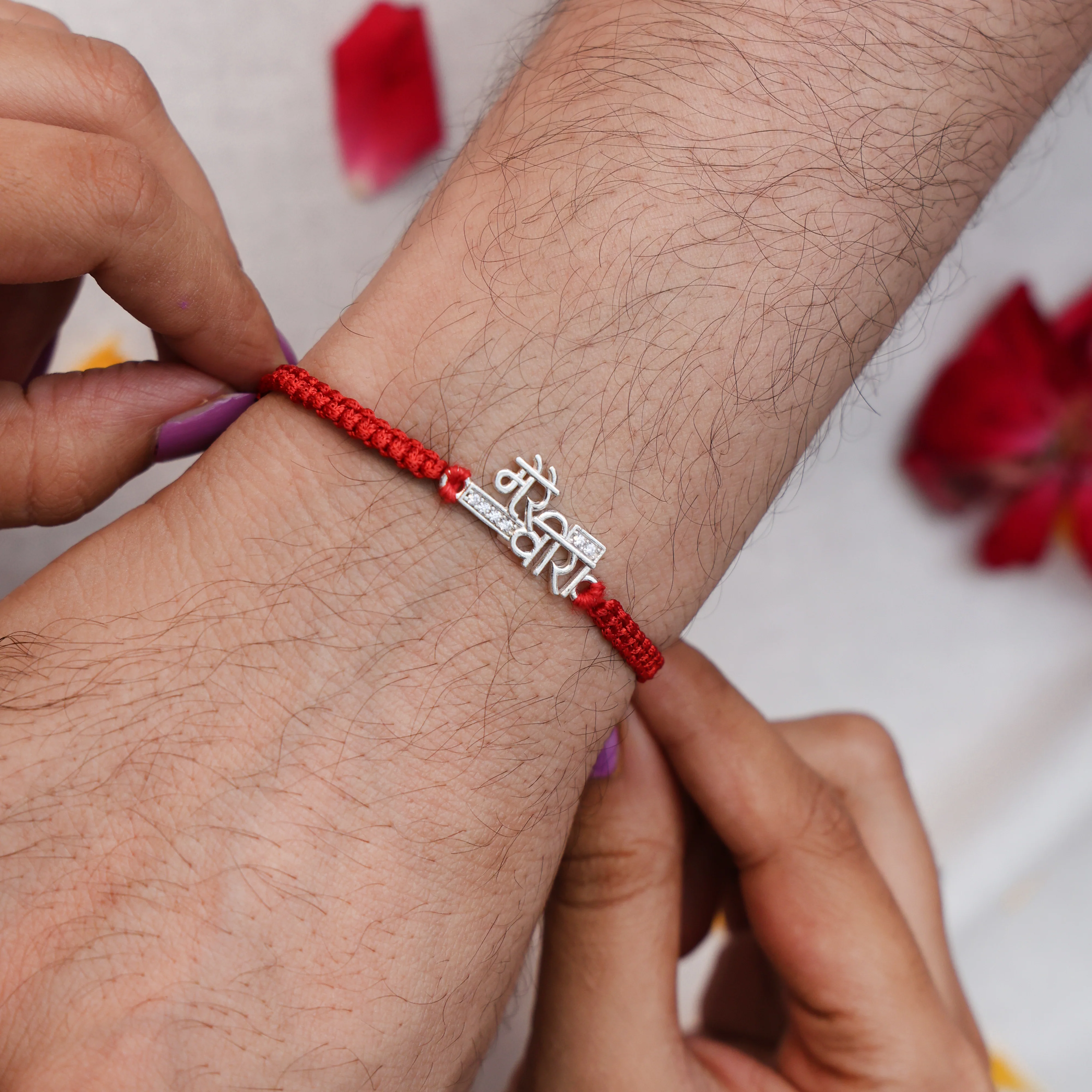 Silver Rakhi for Mere Veera - Image 6
