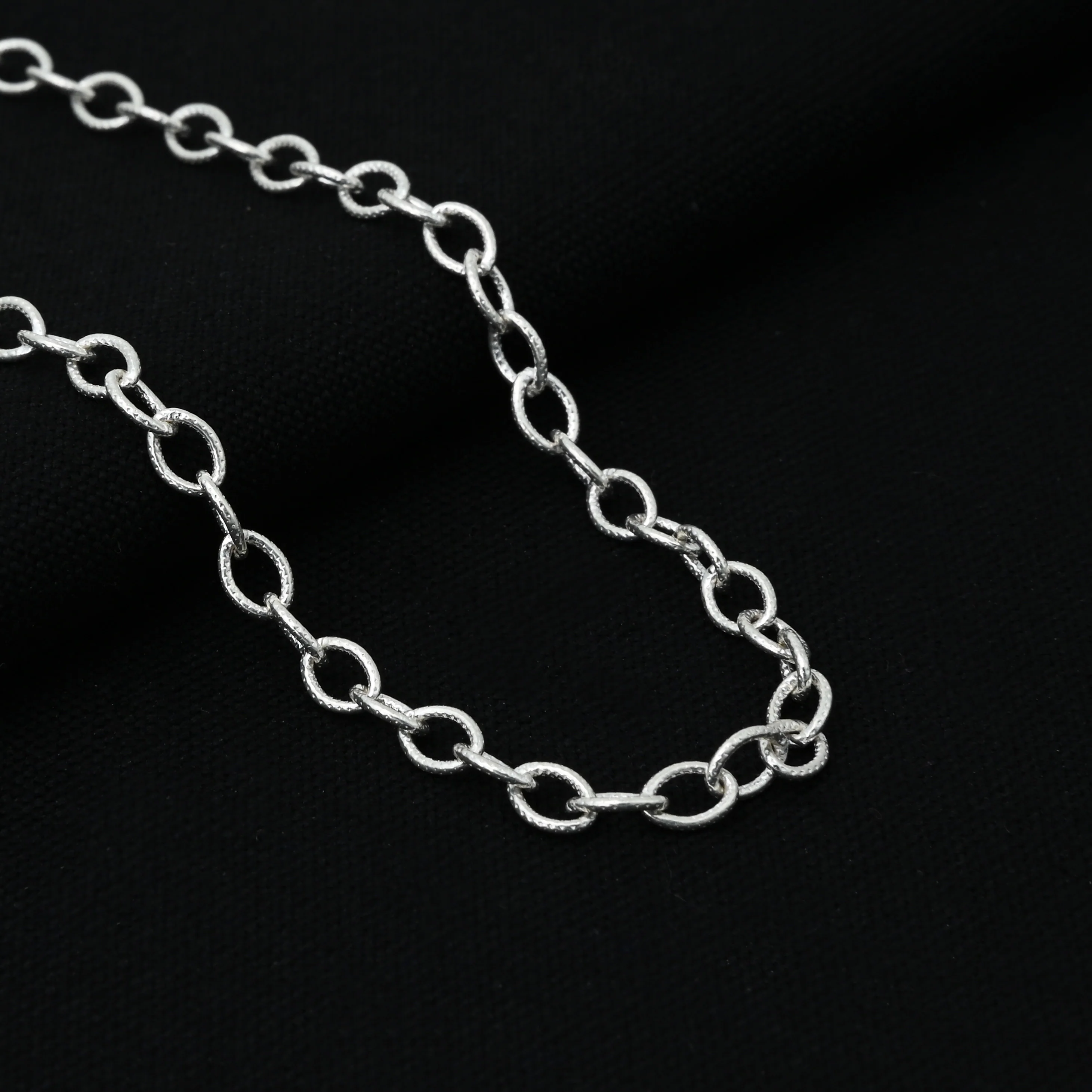 Silver Round connecting Design Chain for Boys - Image 2