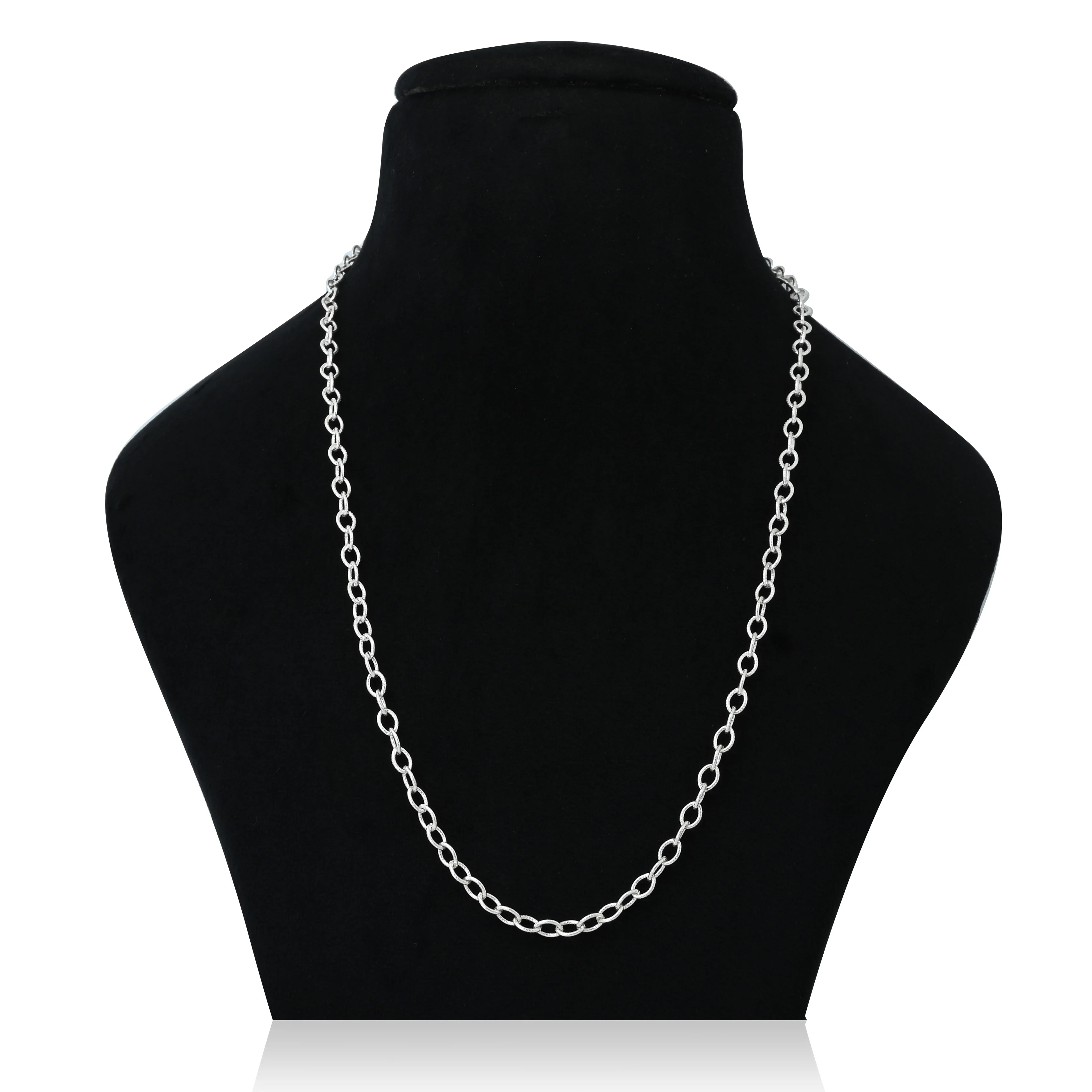 Silver Round connecting Design Chain for Boys - Image 3