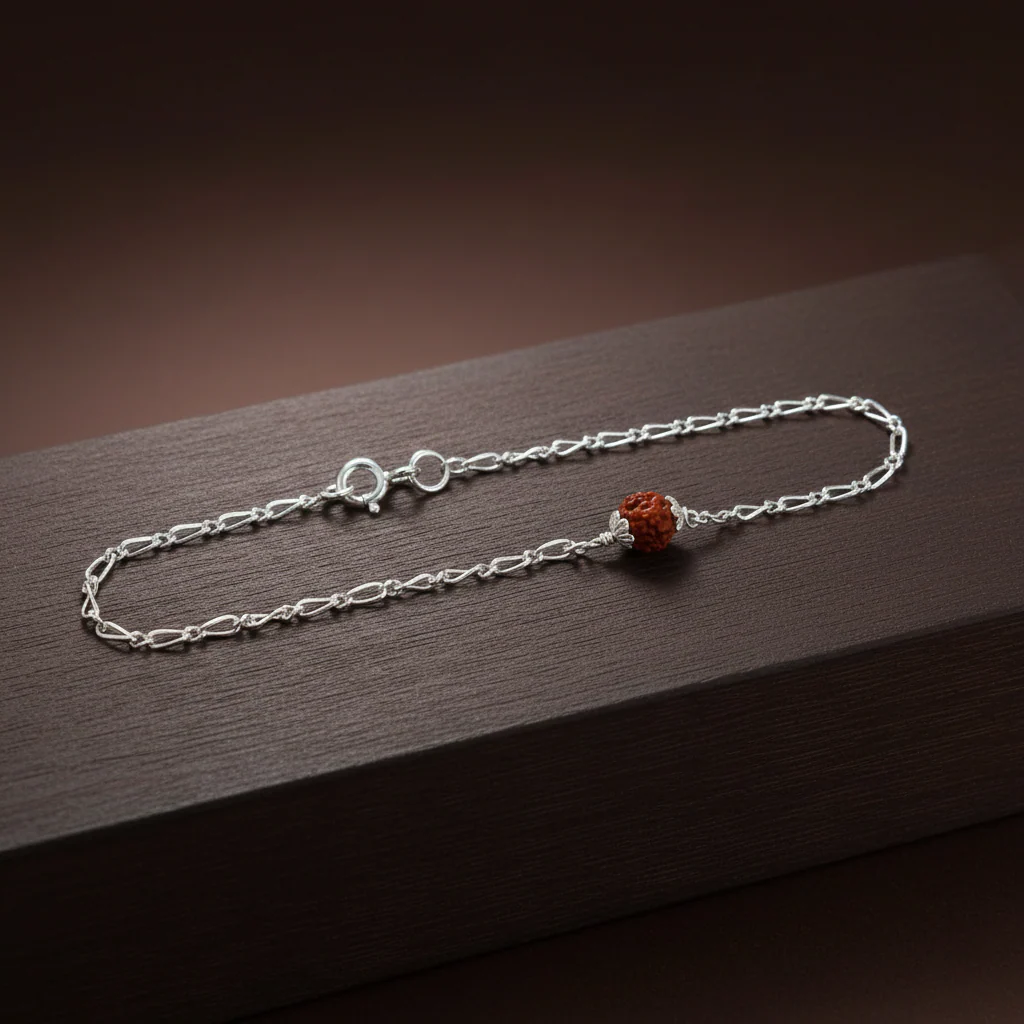Silver Rudraksha Bracelet for Men & Women - Image 4