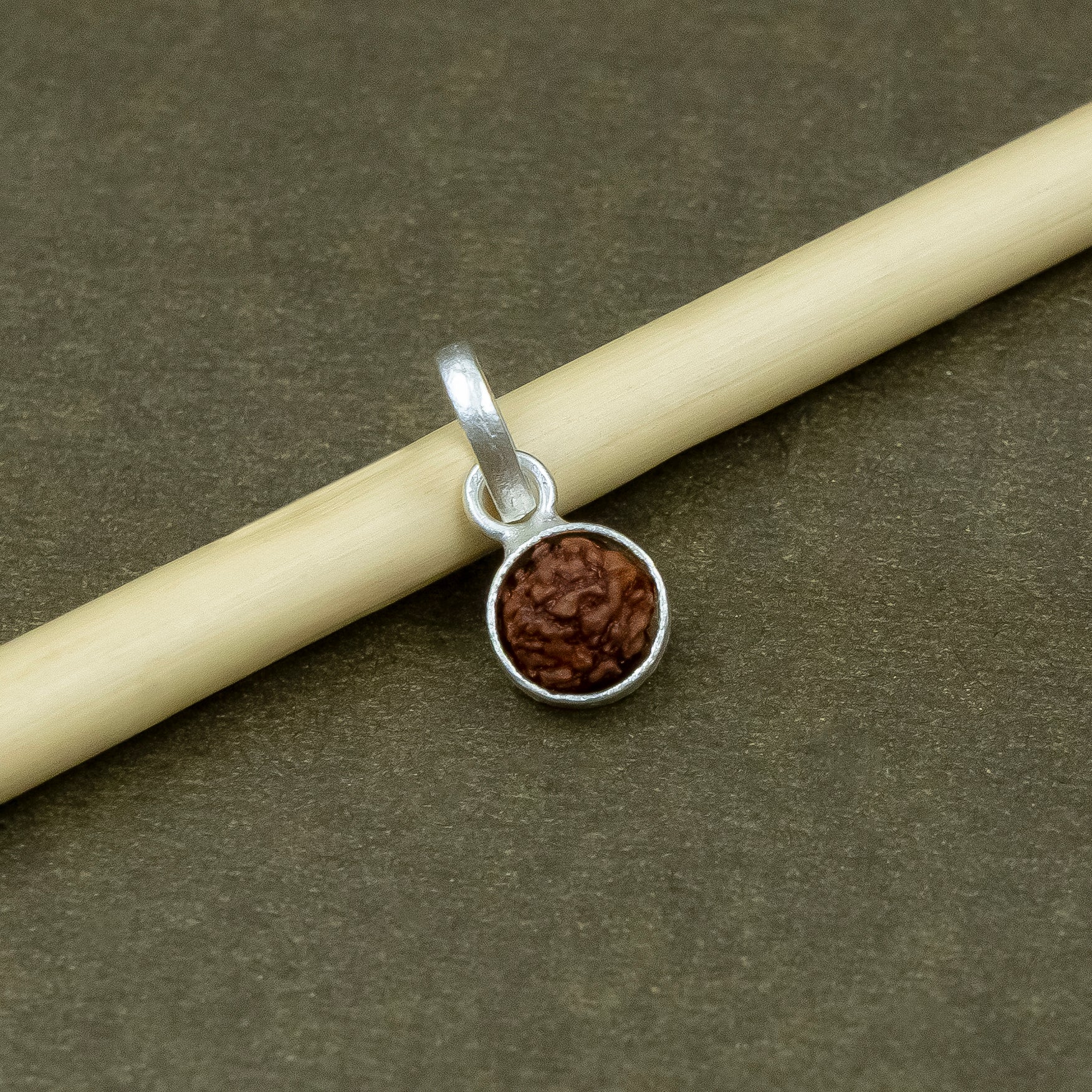 Silver Rudraksha Classic Round Pendant - Image 7