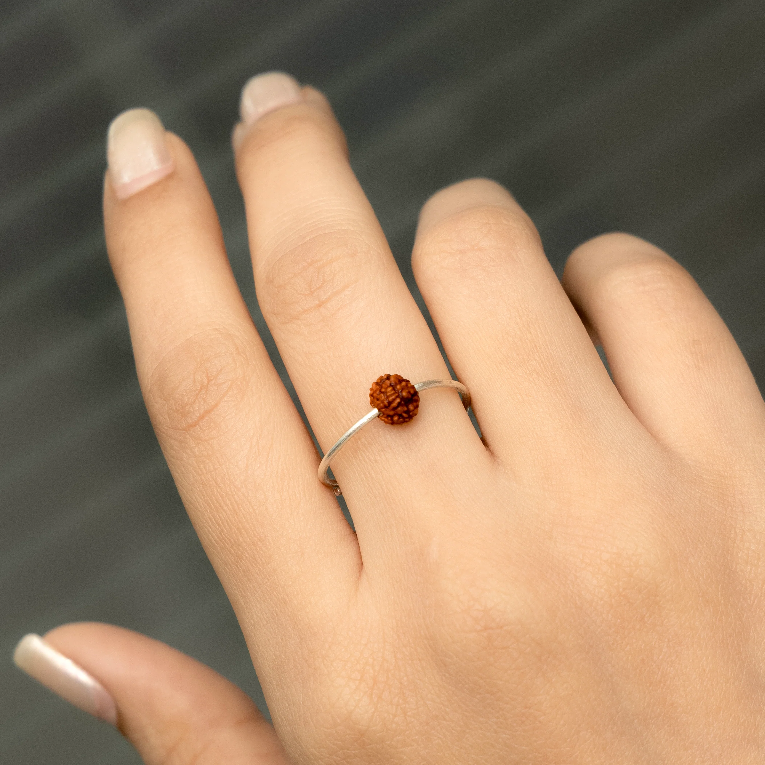 Silver Rudraksha Girls Ring - Image 5