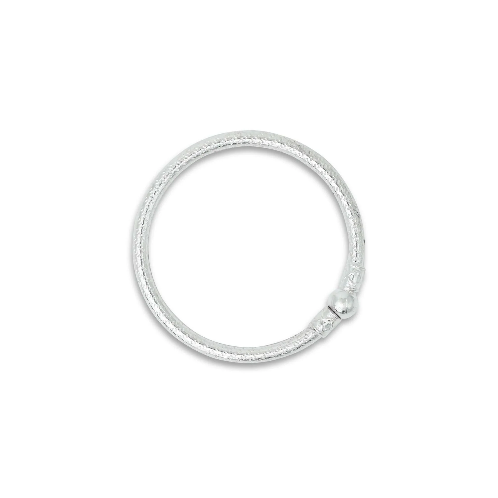 Silver Simple Looking Kada for baby - Image 3
