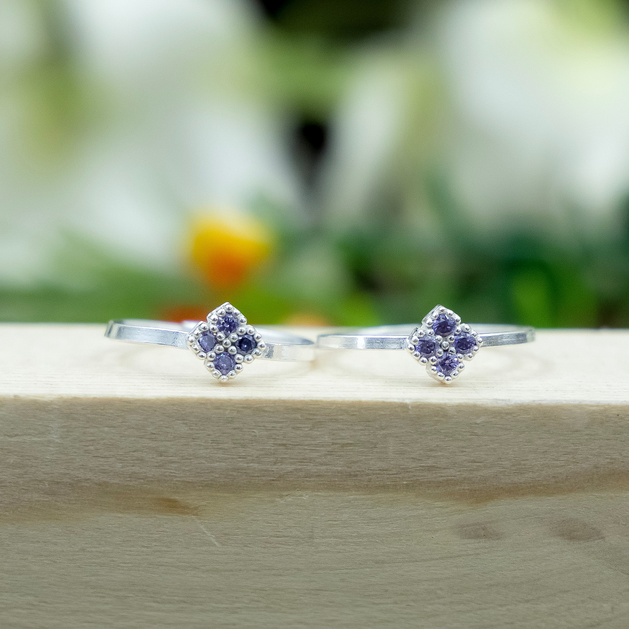 Silver Toe Rings Square Stone Design for Women & Girls - Image 9