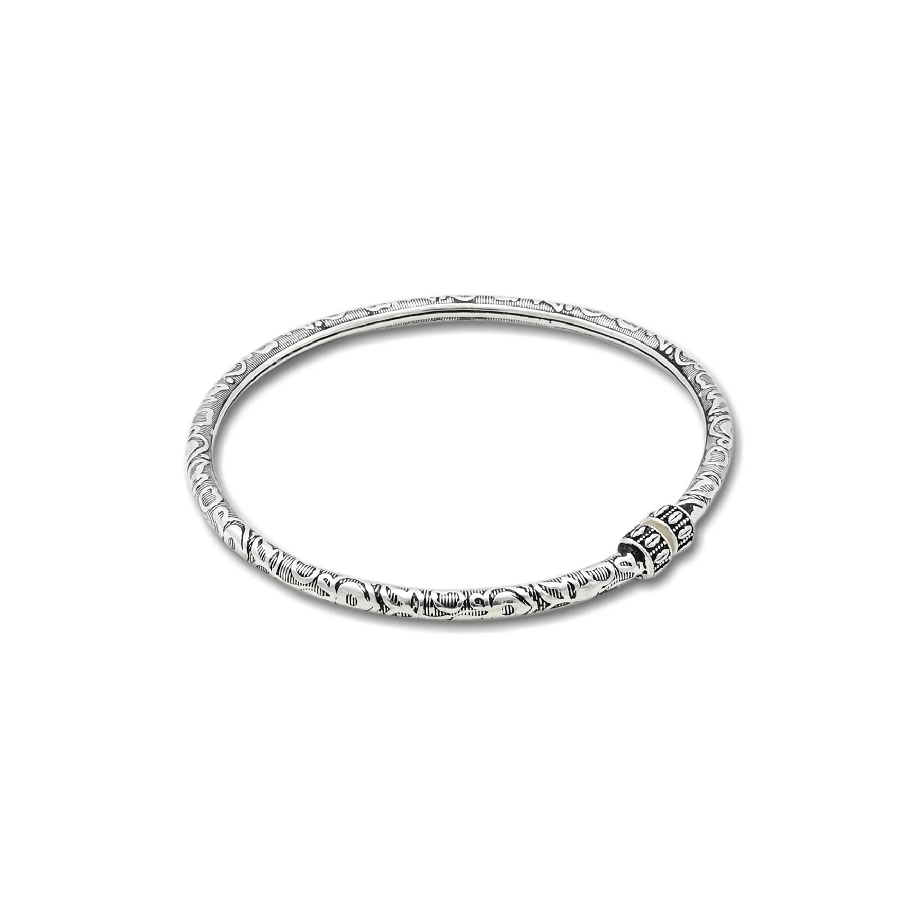 Silver Traditional Design Girls Kada Payal - Image 3