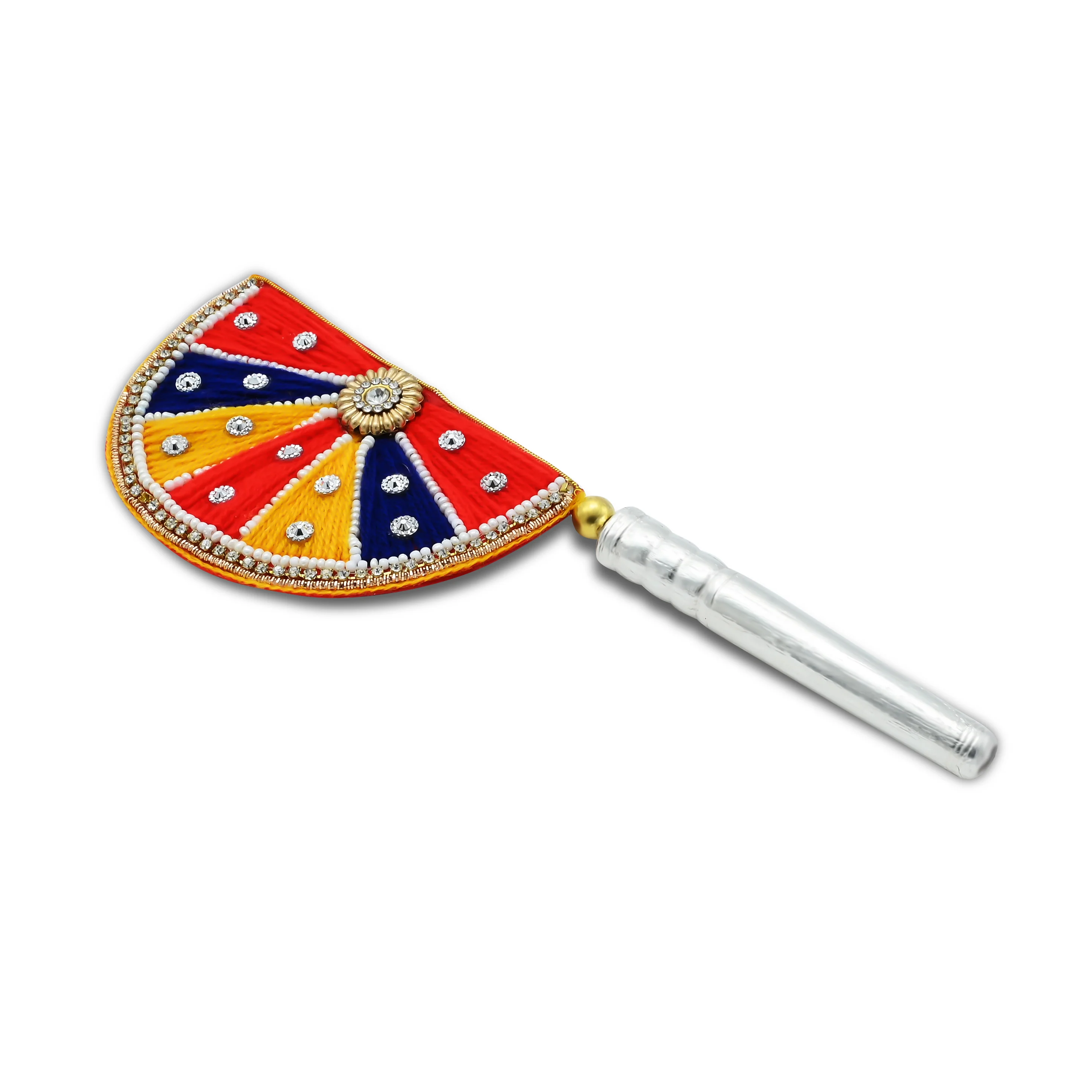 Silver Traditional Yellow Red Blue Designer CZ Stone Morpank - Image 4