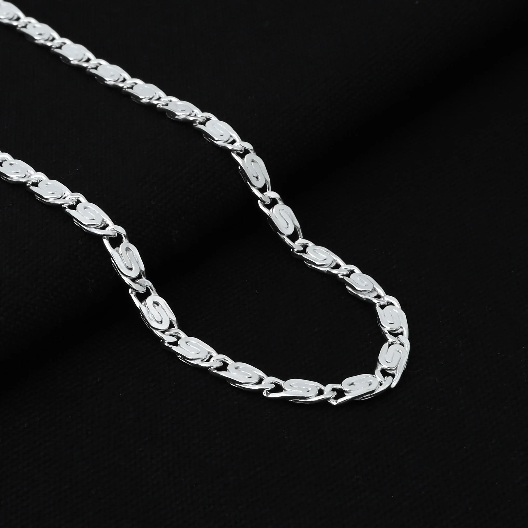 Silver Unique Design Chain for Boys - Image 2