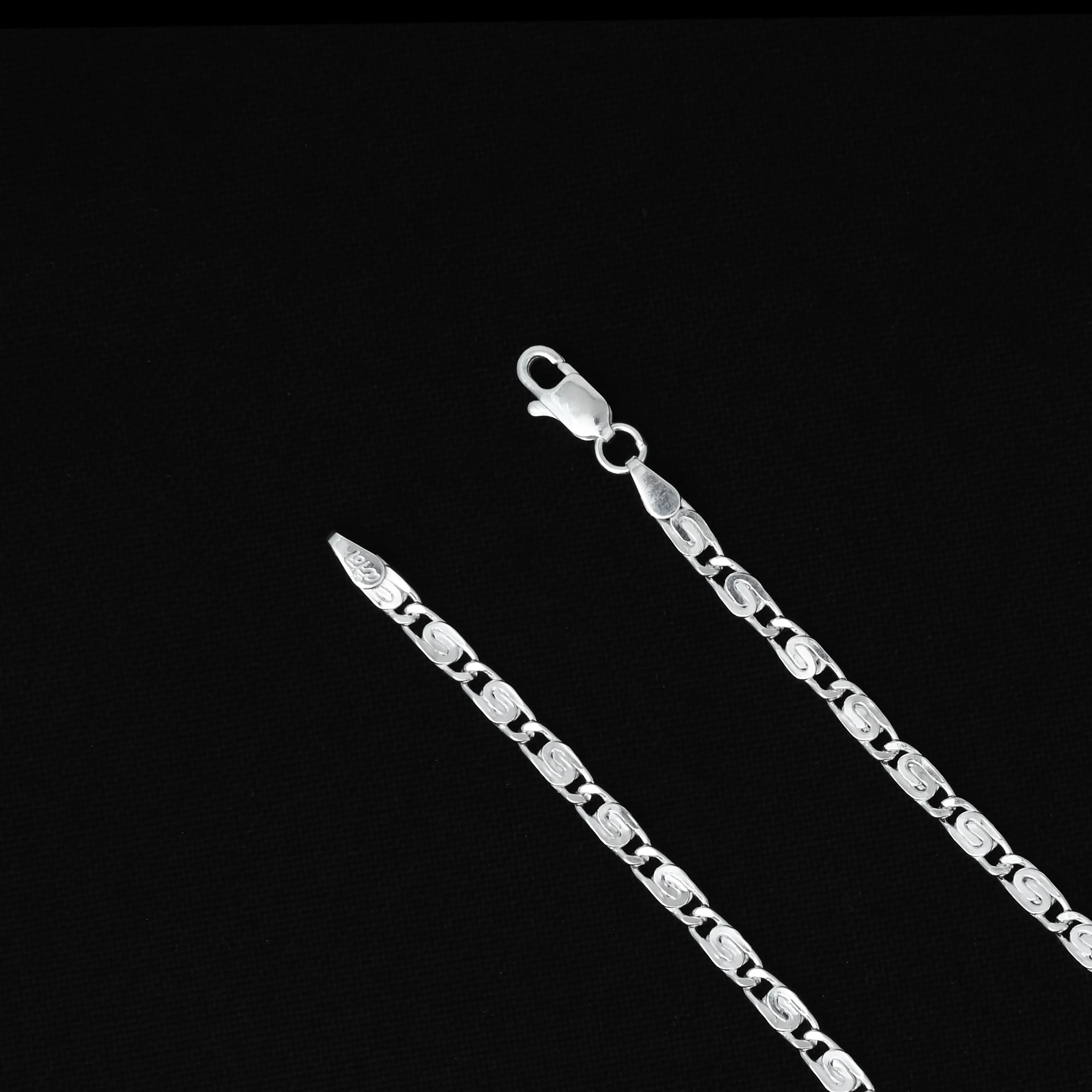 Silver Unique Design Chain for Boys - Image 3