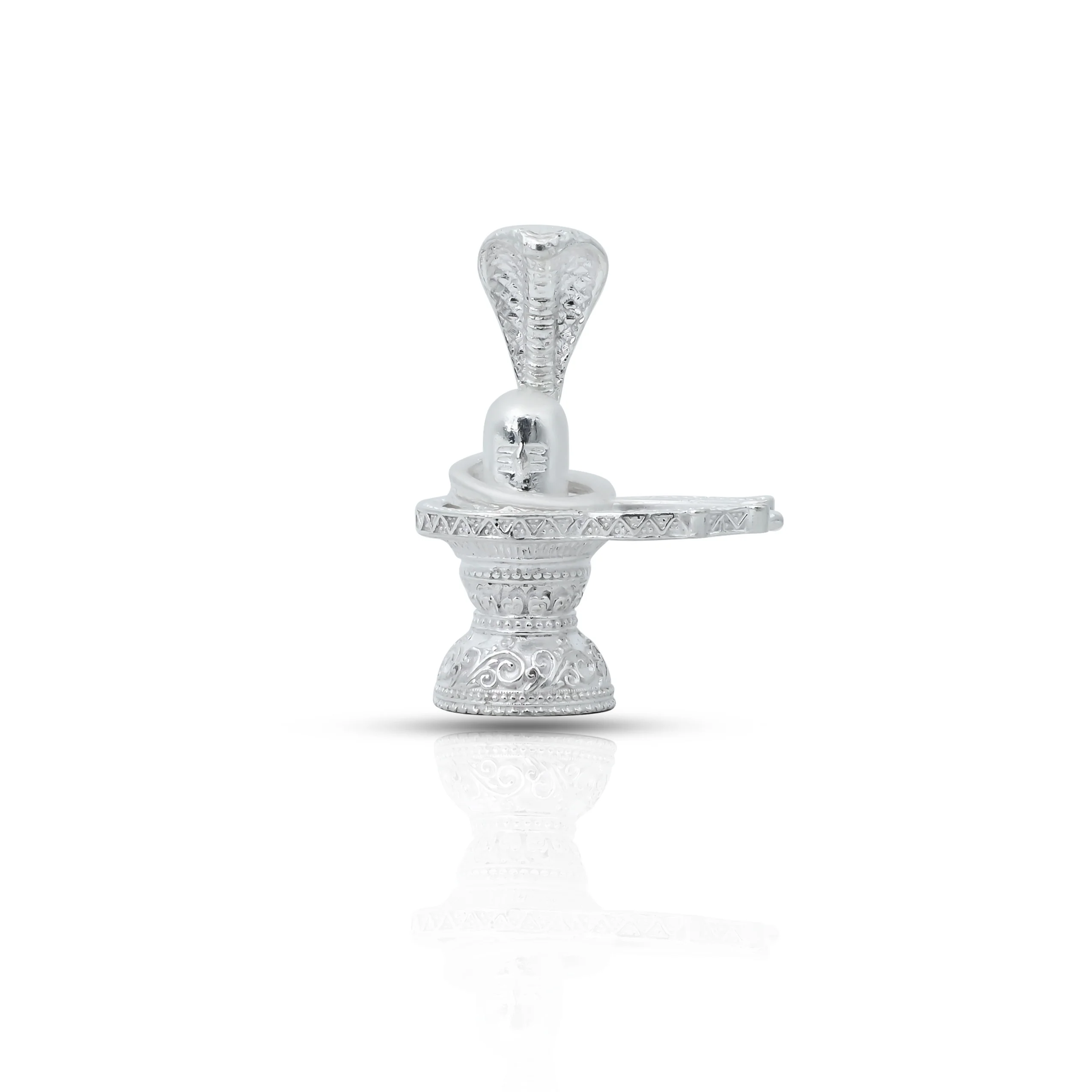 Silver Unique Design Sivling with Naag Dev - Image 4
