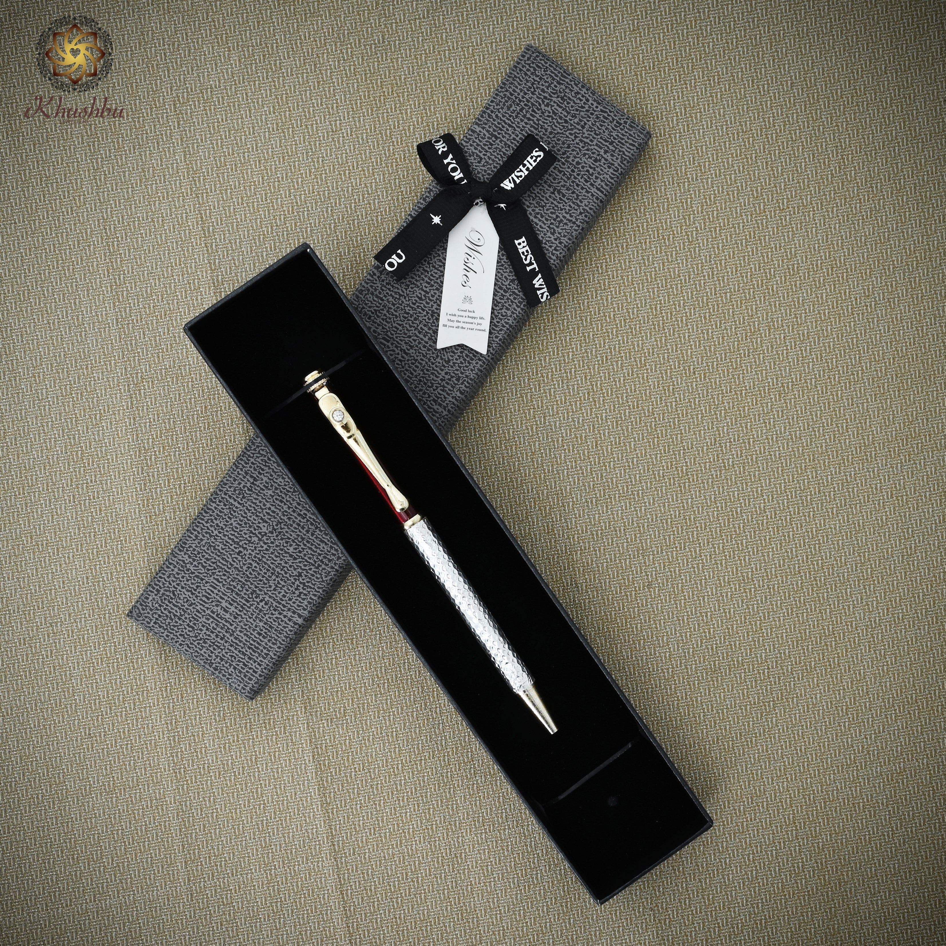 Silver White Gem Stone Pen (2 pcs Combo) - Image 5