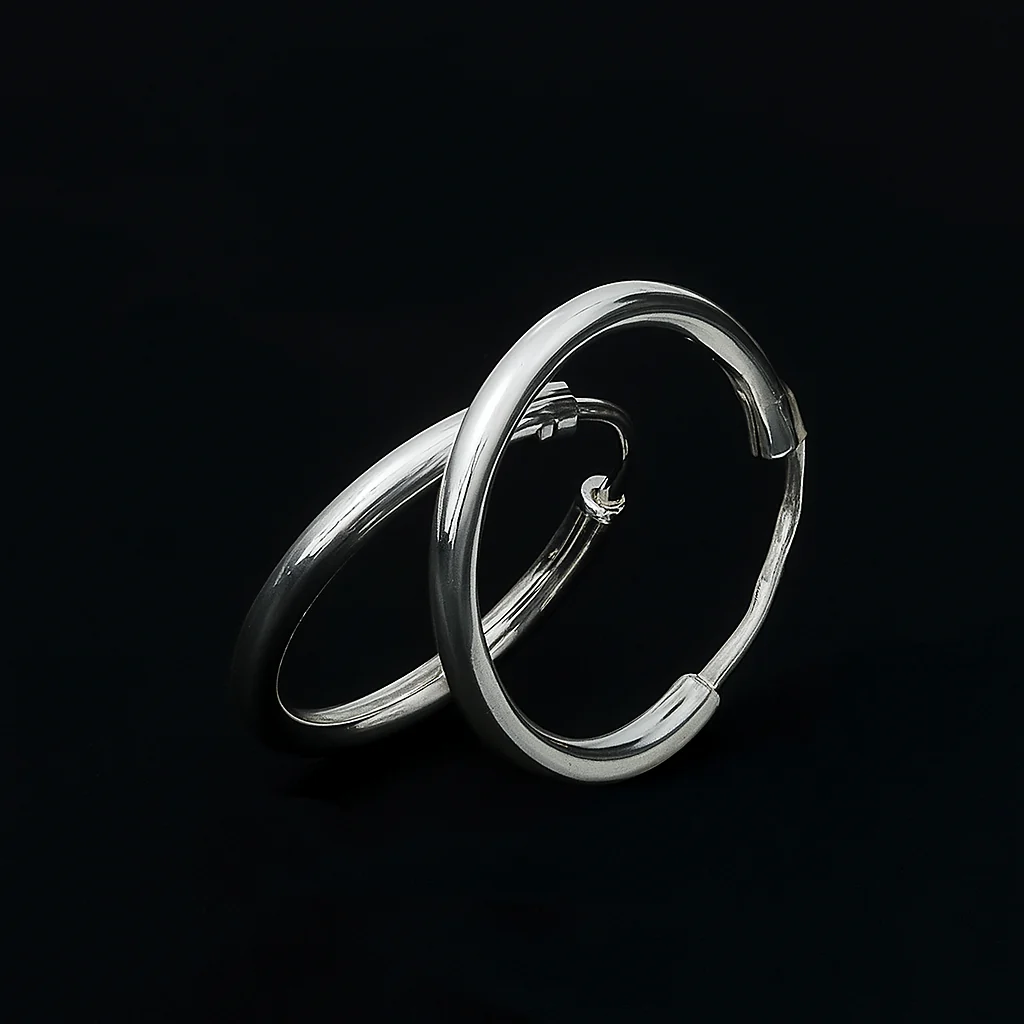 Sleek Silver Earrings for Girls Casual Daily Wear - Image 3
