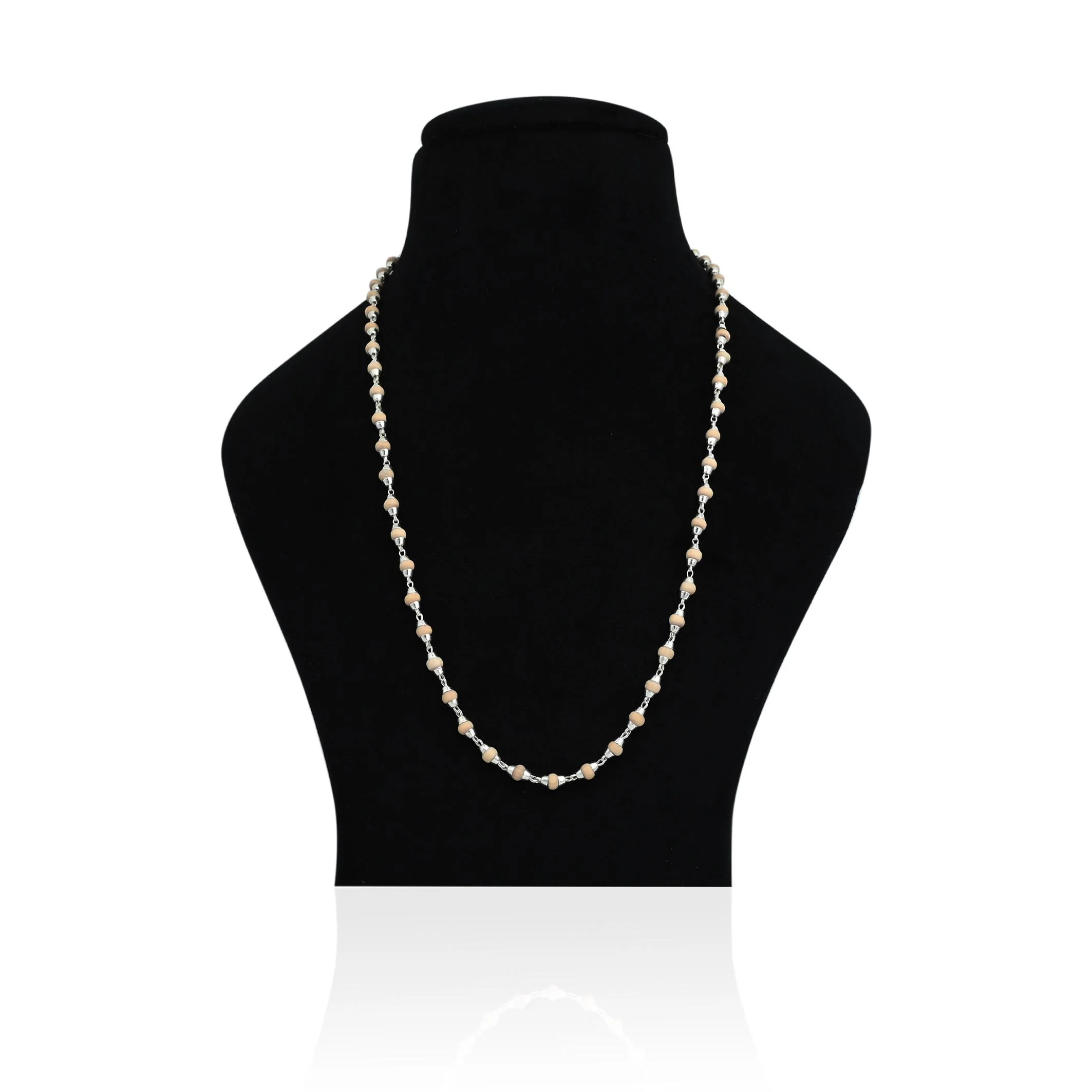 Handcrafted Spiritual Silver Original Tulsi Mala, Khushbu Jewellers - Image 5