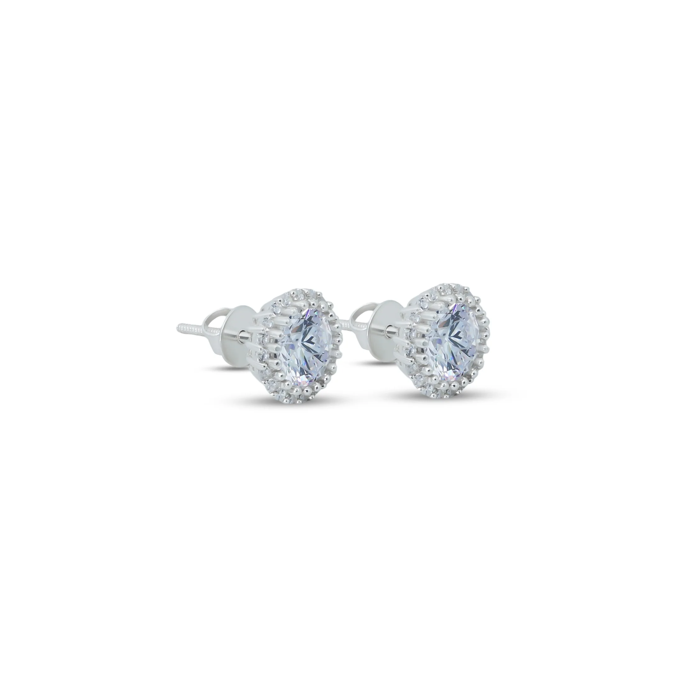 Sterling Silver American Diamond Earrings - Image 2