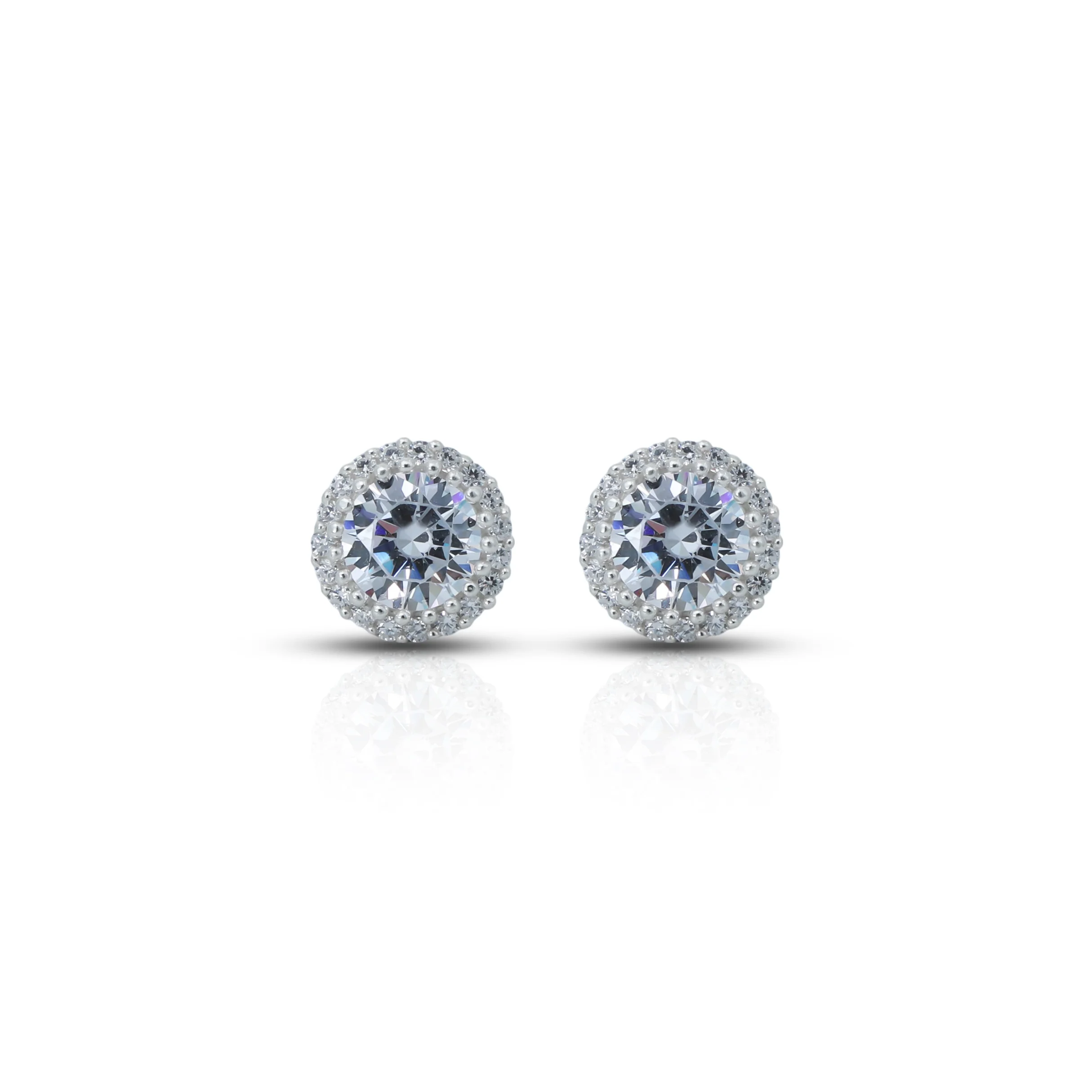 Sterling Silver American Diamond Earrings - Image 3