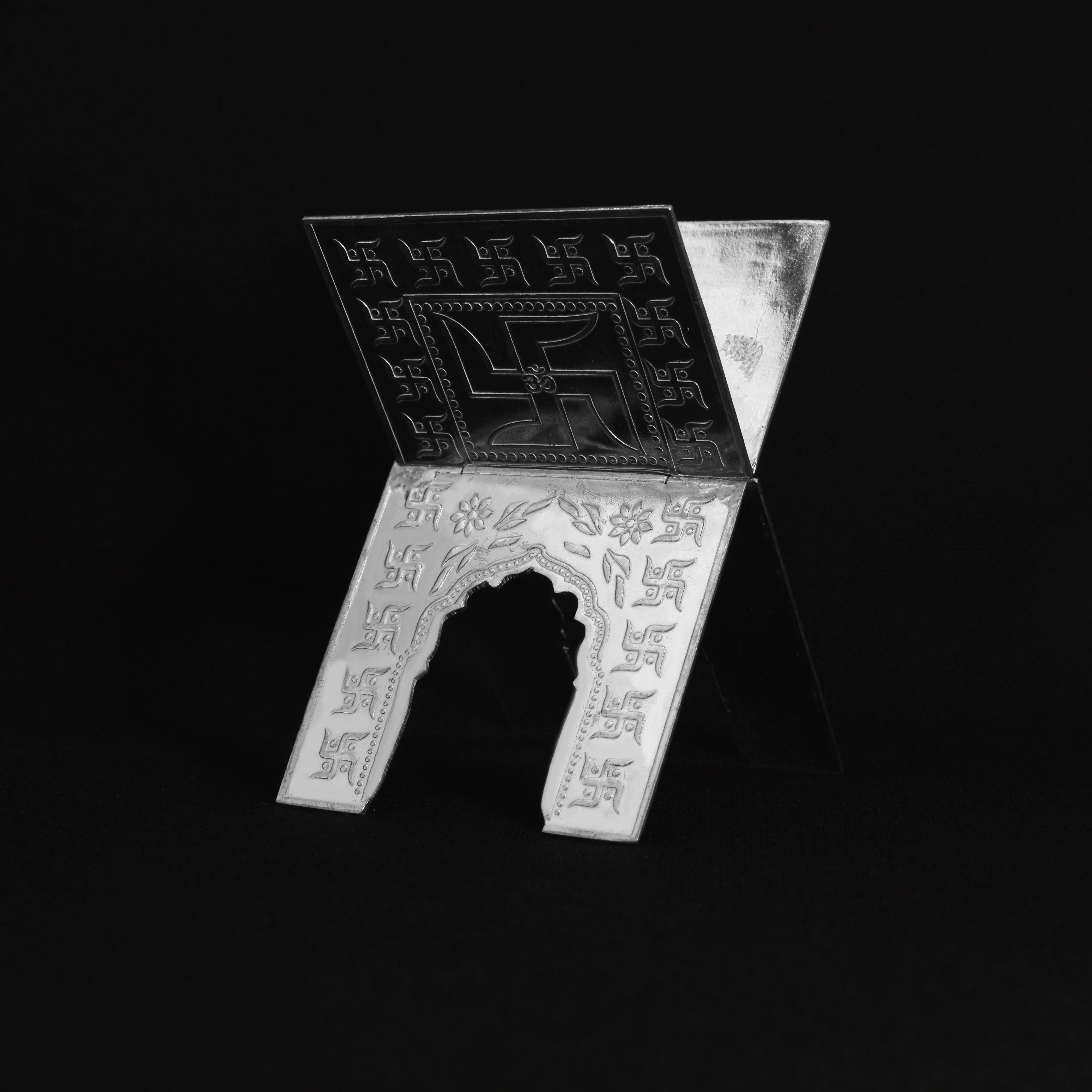 Sterling Silver Book Stand with Swastik Design - Image 2