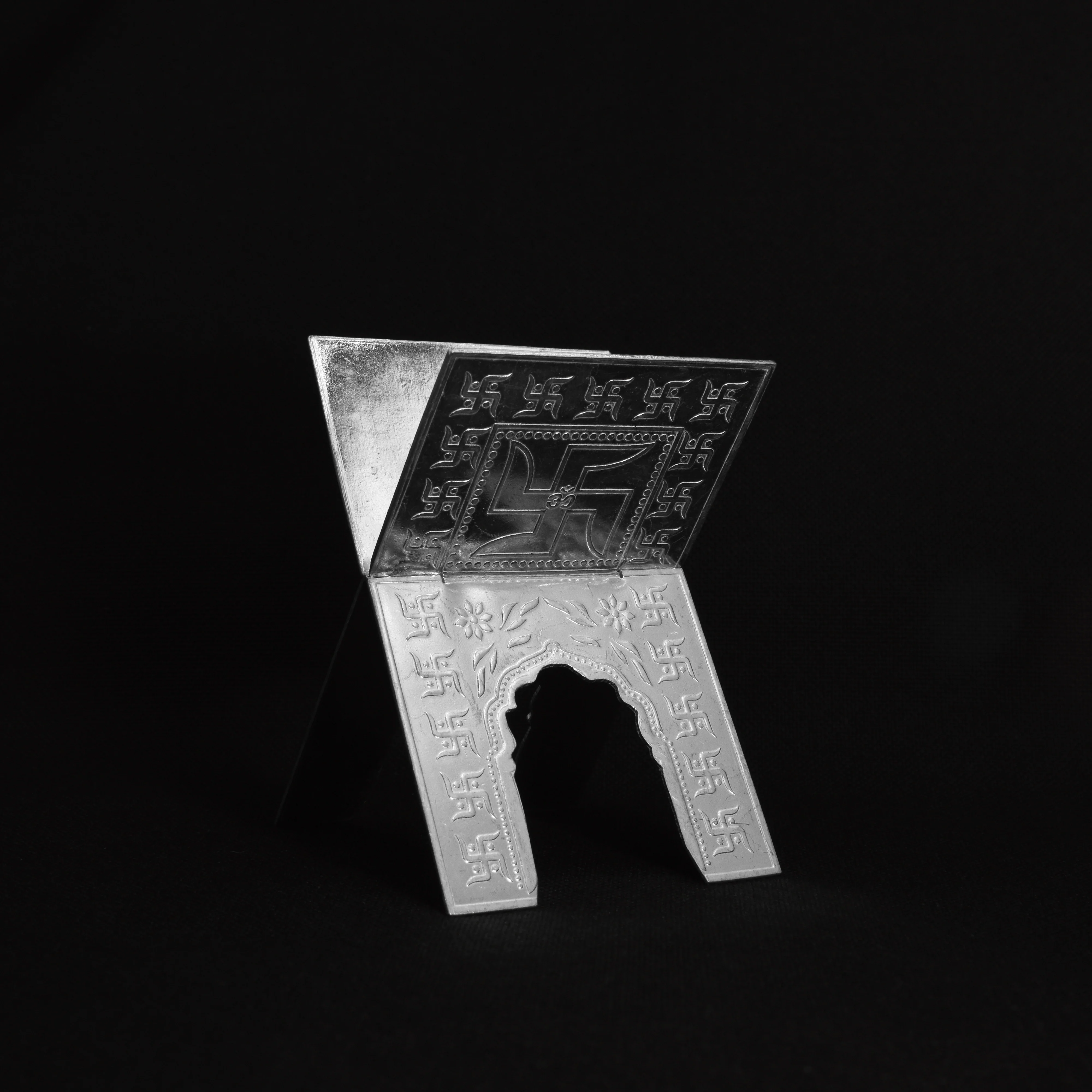 Sterling Silver Book Stand with Swastik Design - Image 3