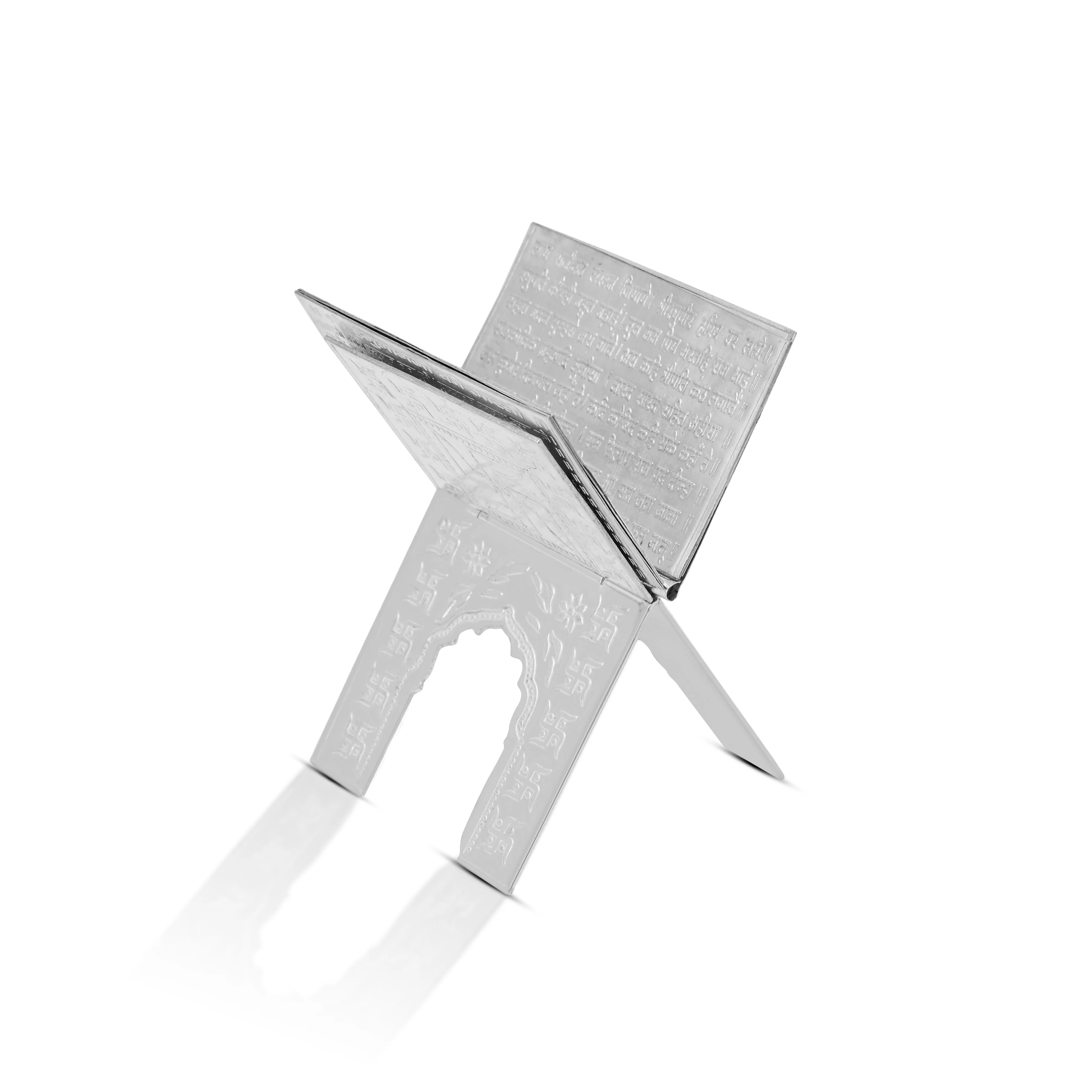 Sterling Silver Book Stand with Swastik Design - Image 4