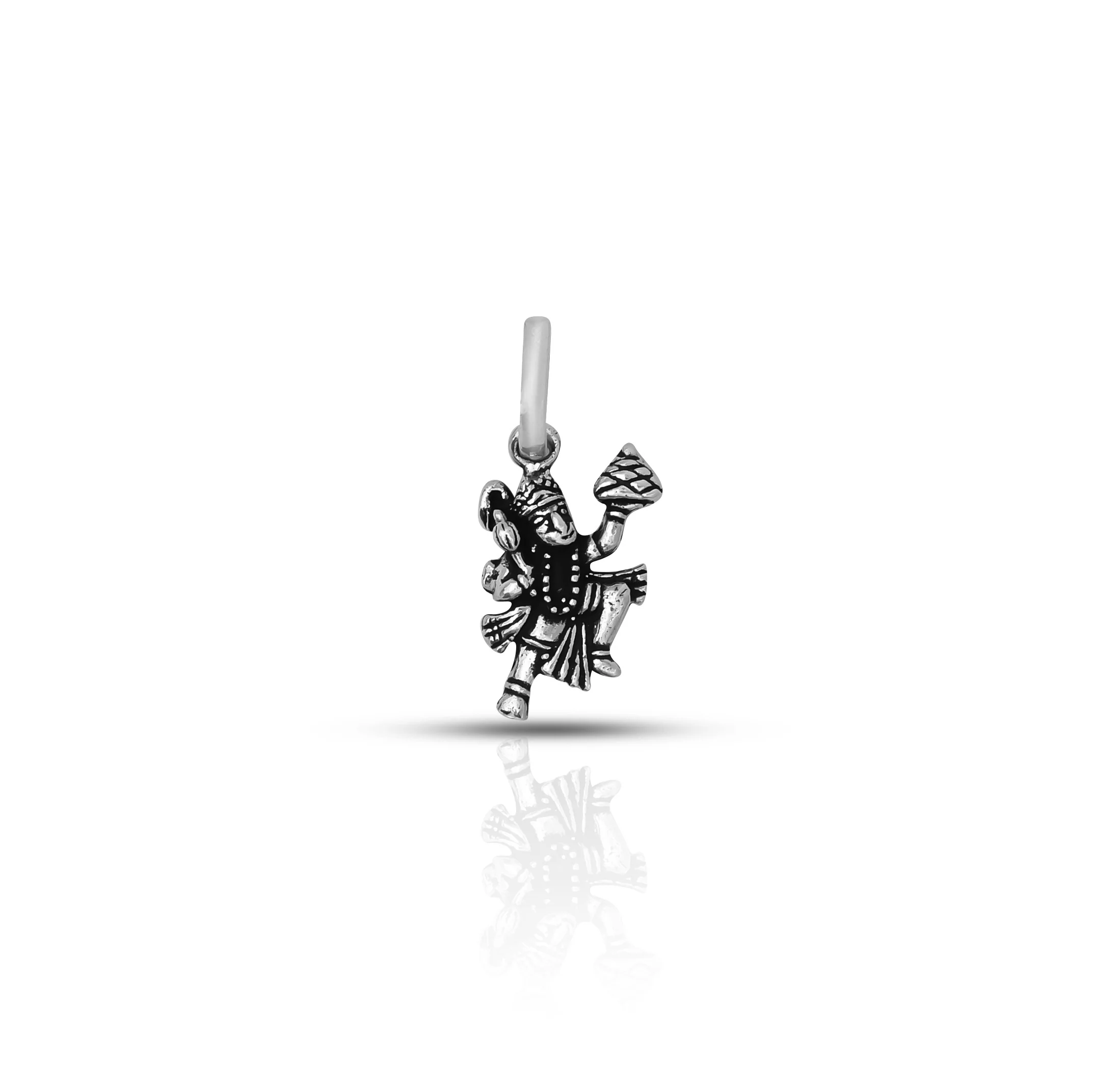 Sterling Silver Hanuman Ji Lifted Dunagiri Mountain Pendant - Image 3