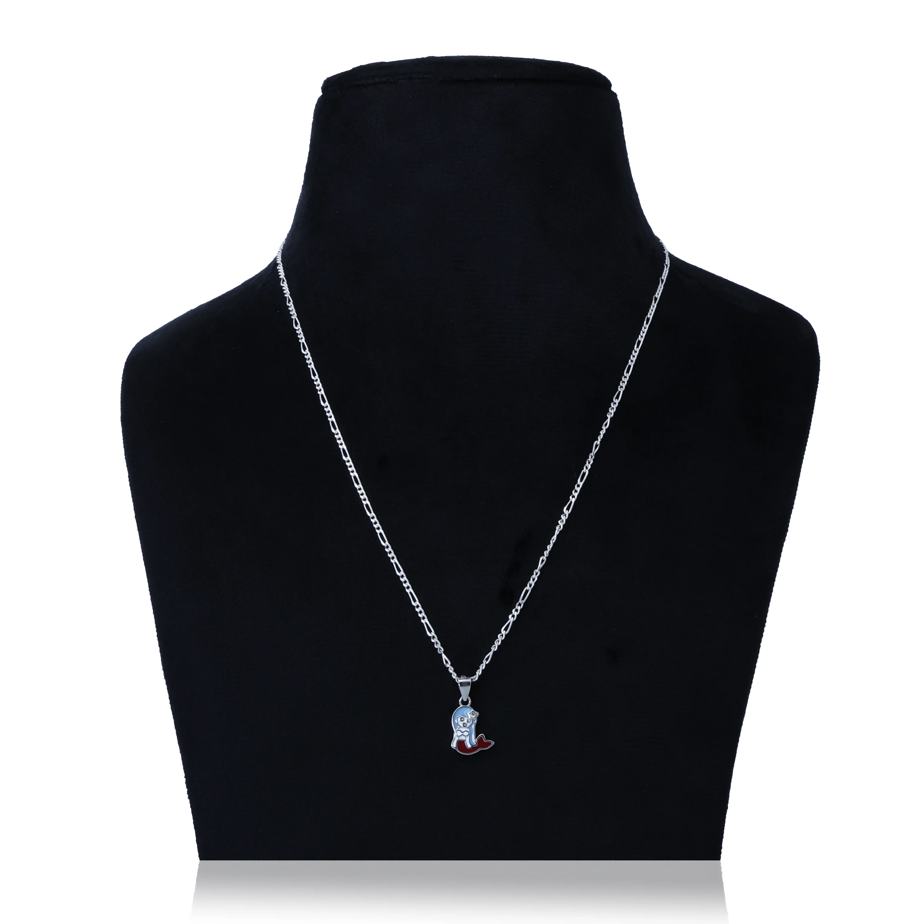Sterling Silver Mermaid Design Chain Pendant - Image 4