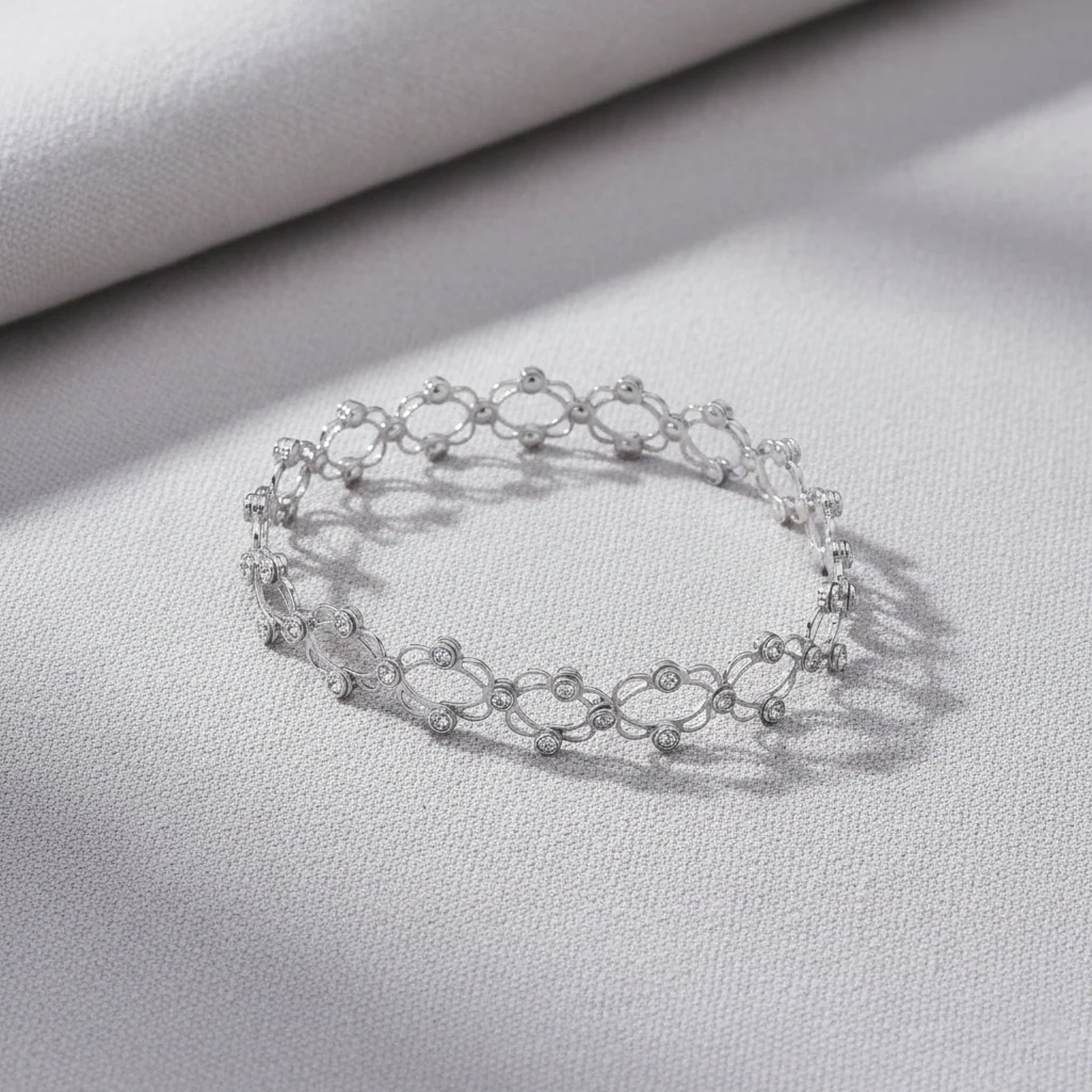 Sterling Silver Two in One Ring Cum Kada - Image 6