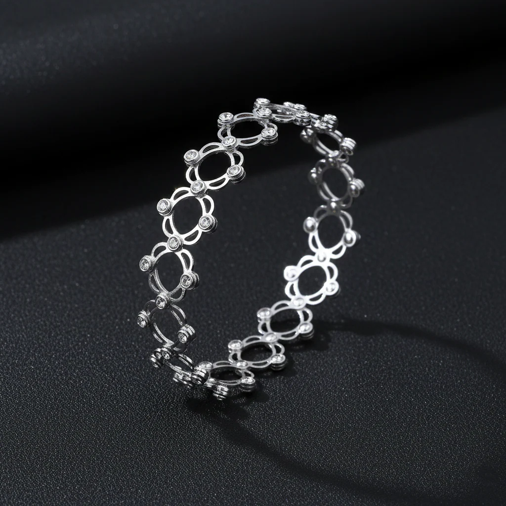 Sterling Silver Two in One Ring Cum Kada - Image 7