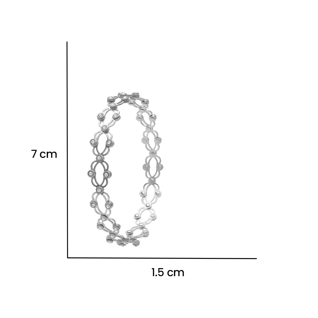 Sterling Silver Two in One Ring Cum Kada - Image 9