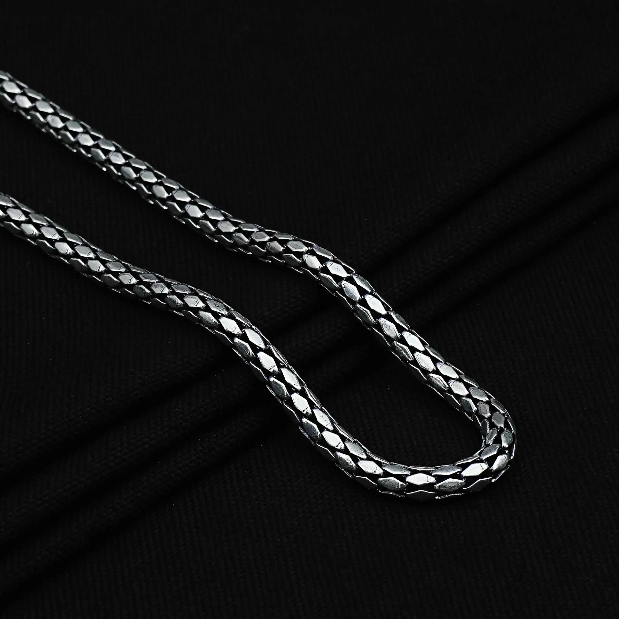 Sterling Silver Solid Wheat Chain For Boys - Image 2