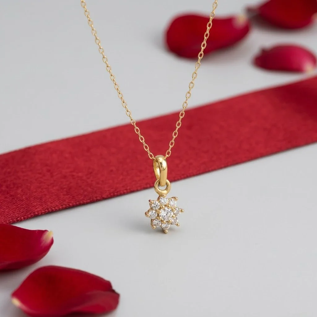 Sun Bloom Gold Pendant Necklace for Women - Image 3