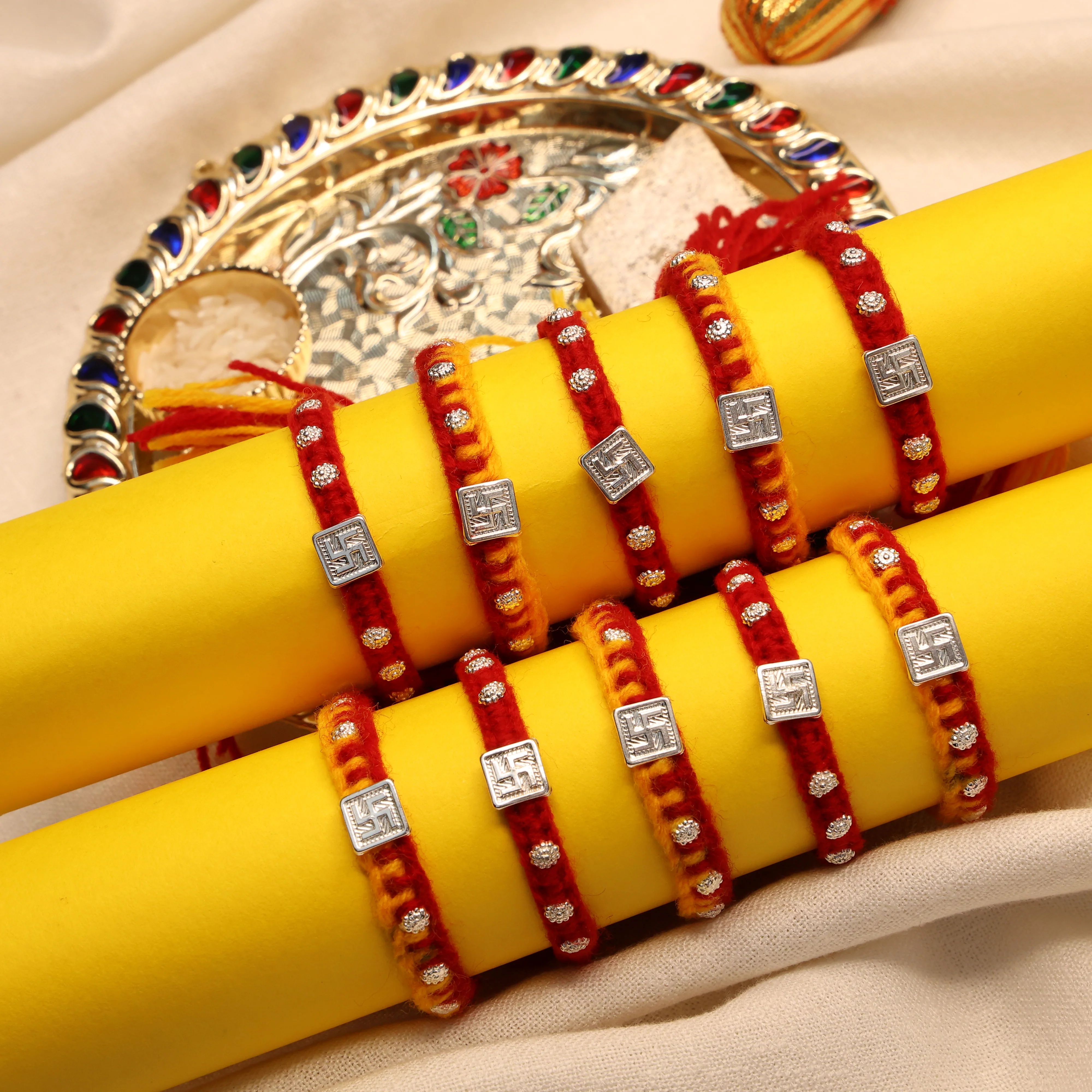 Swastik Glow Silver Rakhi Edition - Image 7
