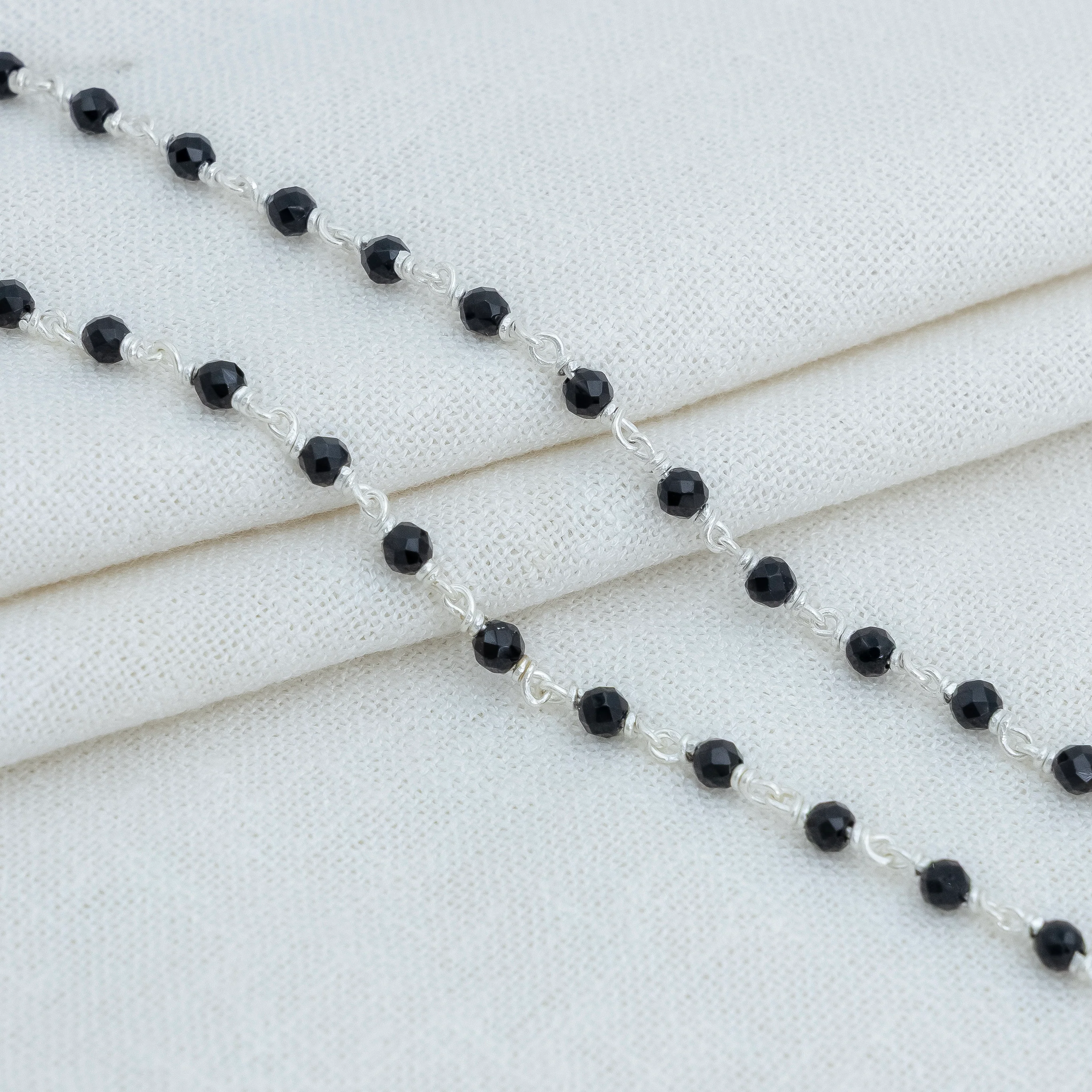 Traditional Silver Anklet with Black Beads Daily Wear Payal - Image 5