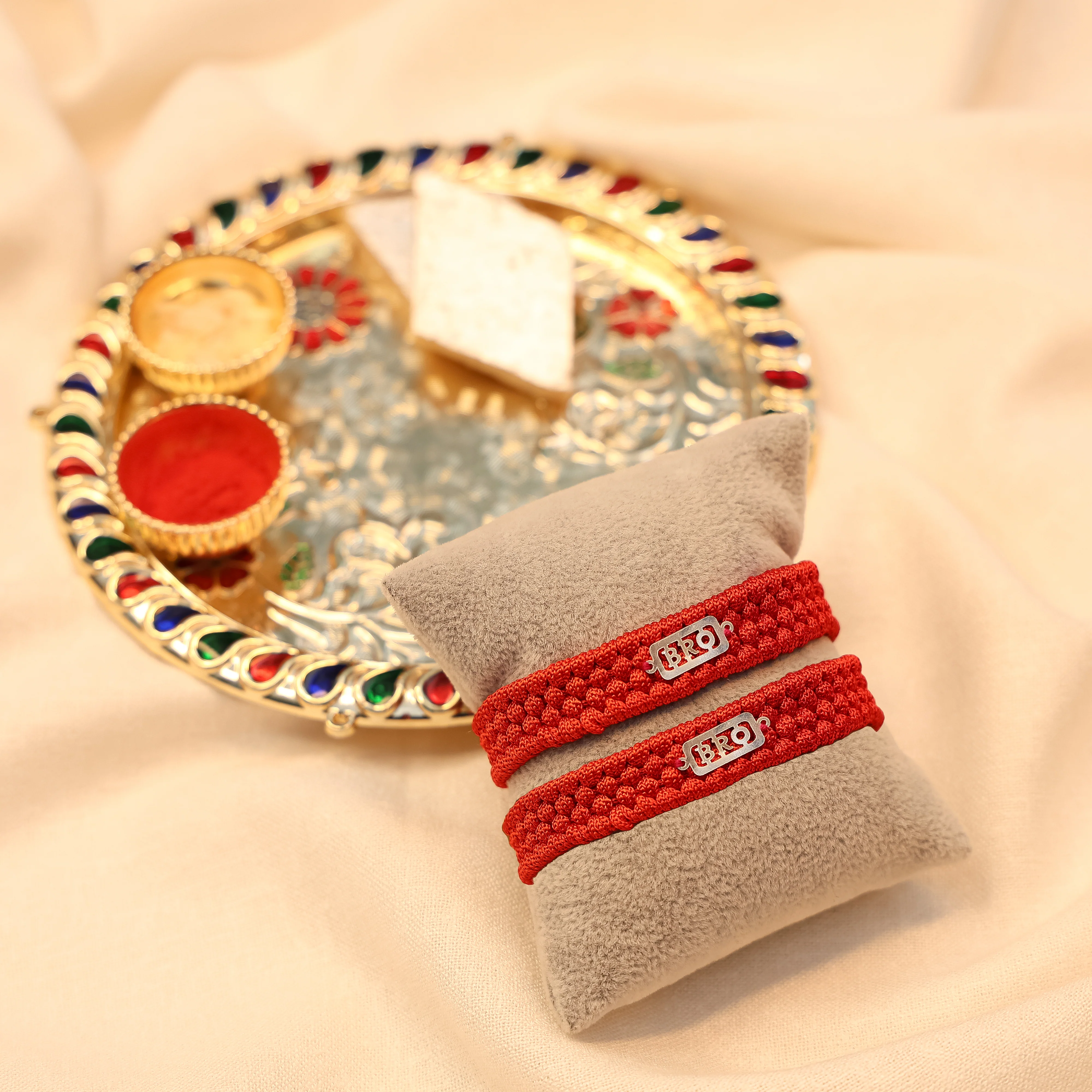 Trendy BRO Silver Rakhi Gift for Bhai - Image 5
