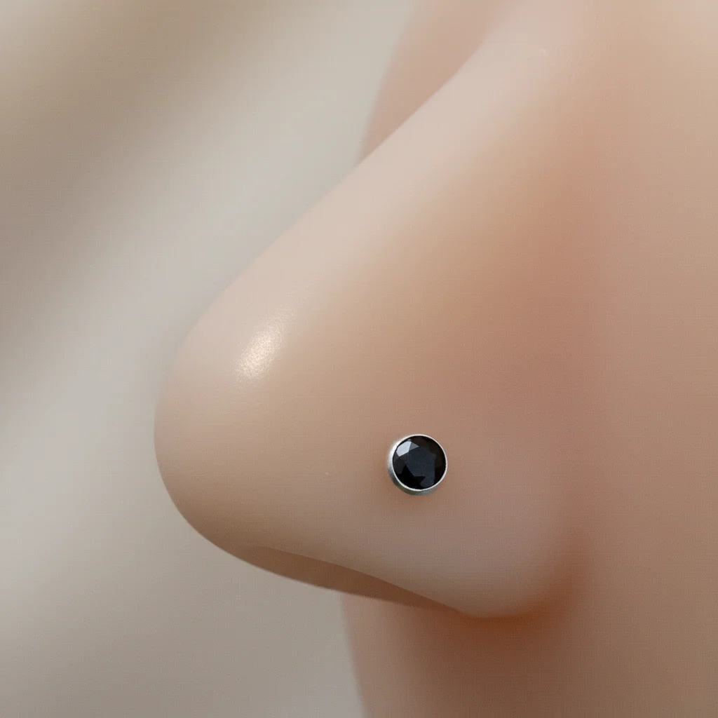 Trendy Silver Stud Nose Pins - Image 5